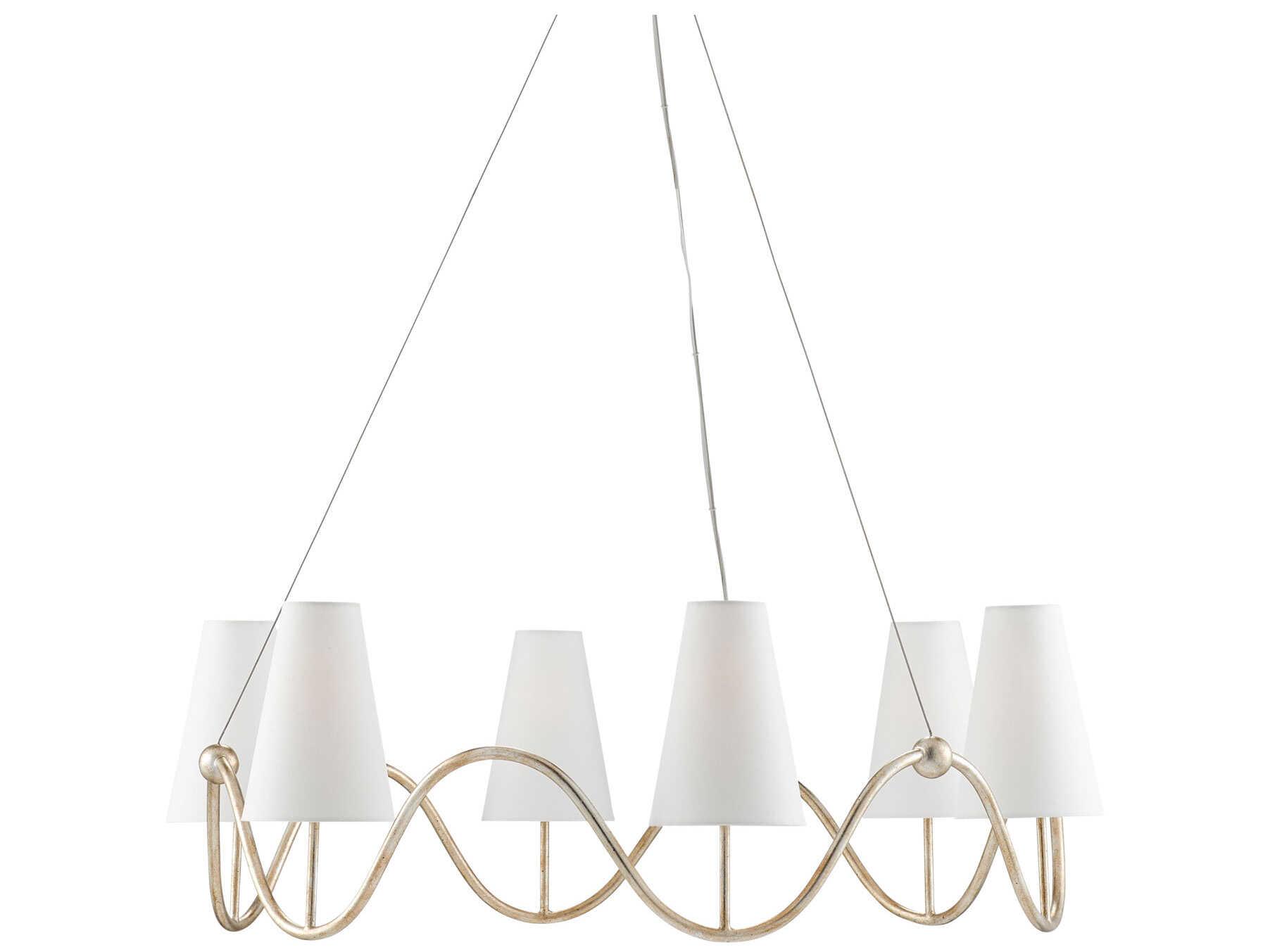 Currey & Company Kadir 6-Light Silver Granello Chandelier