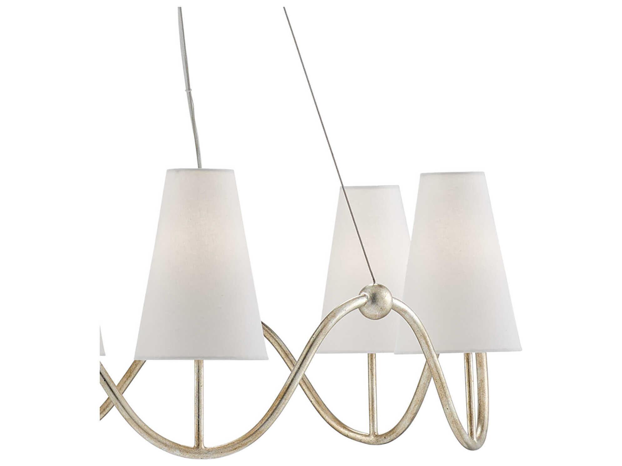 Currey & Company Kadir 6-Light Silver Granello Chandelier