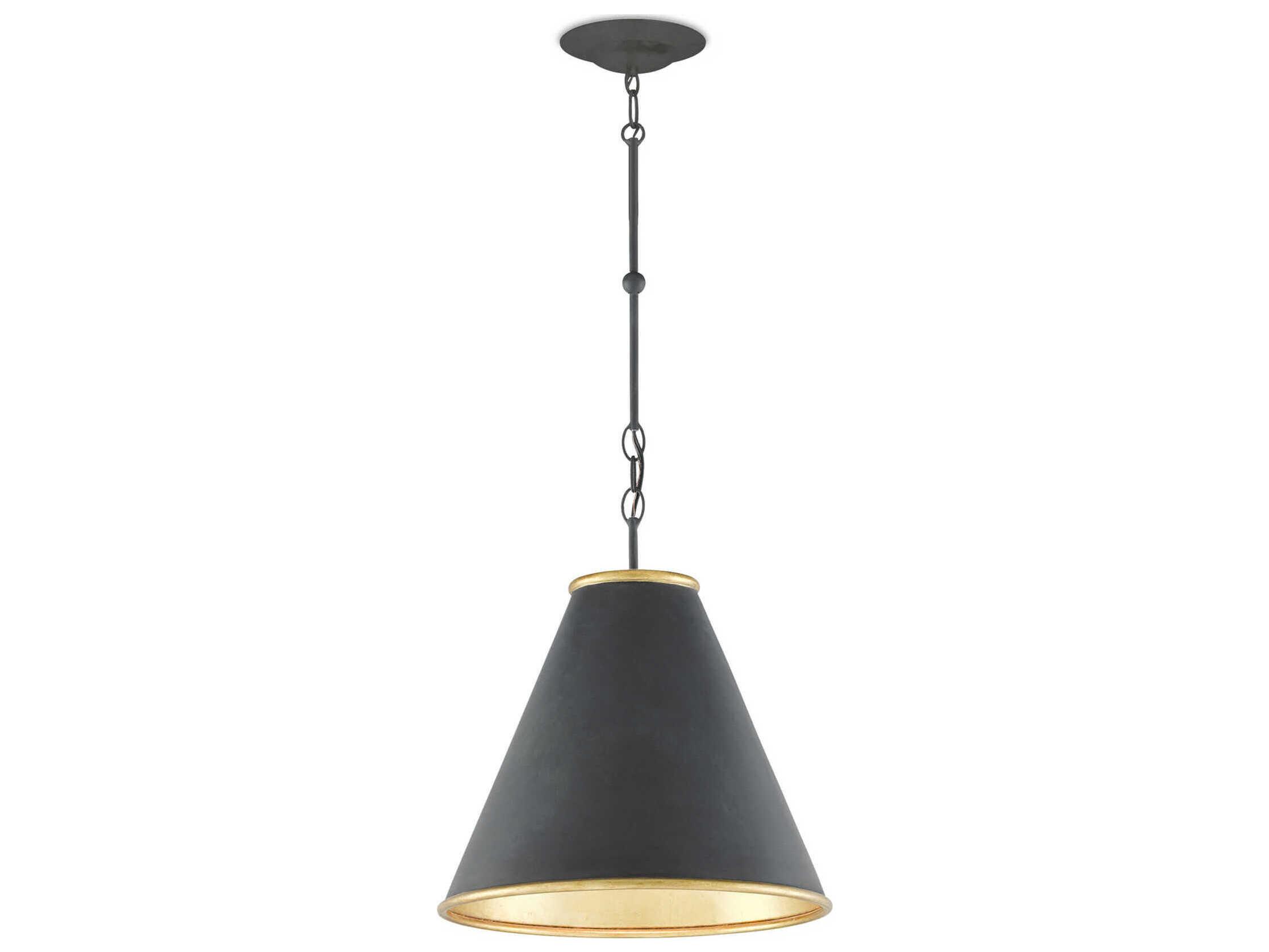 Currey & Company Pierrepont 1-Light Black Pendant