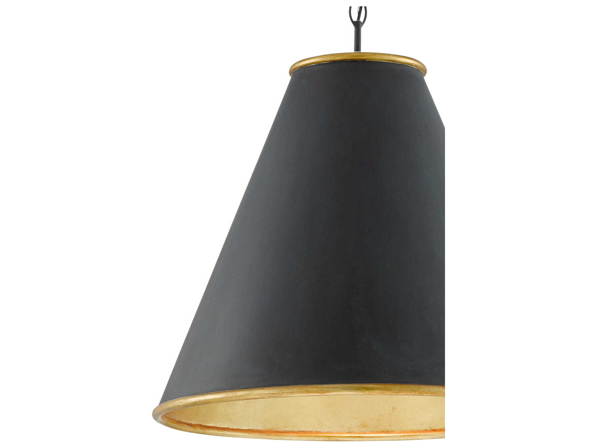 Currey & Company Pierrepont 1-Light Black Pendant