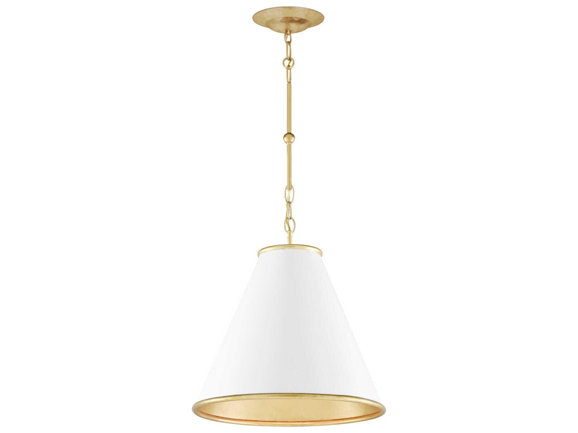Currey & Company Pierrepont 1-Light Gold Pendant