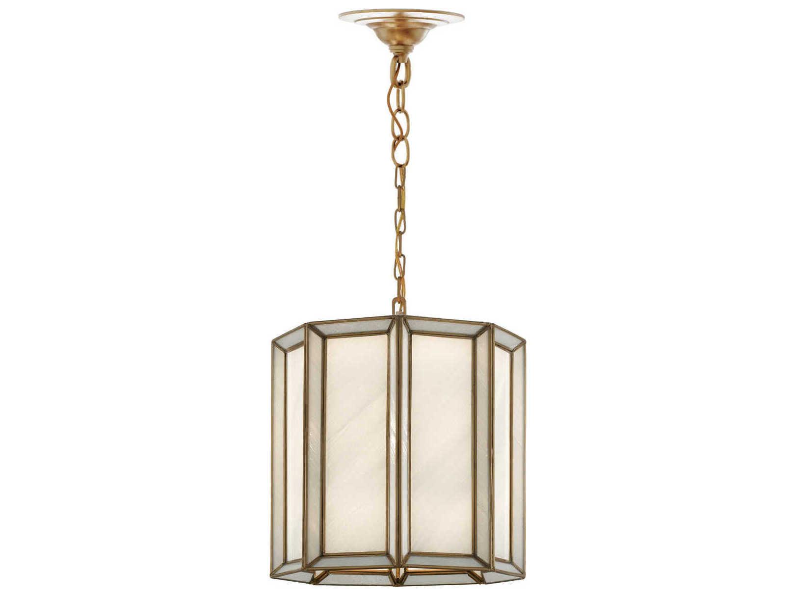 Currey & Company Daze 1-Light Antique Brass White Glass Cylinder Mini Pendant