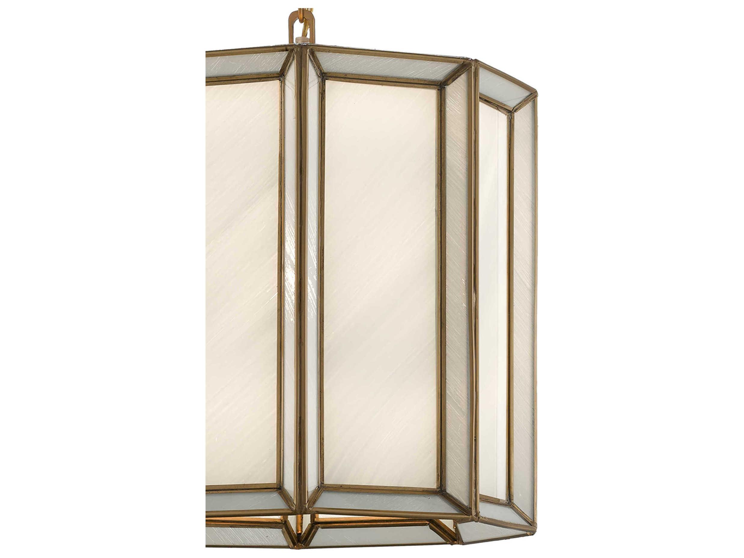 Currey & Company Daze 1-Light Antique Brass White Glass Cylinder Mini Pendant