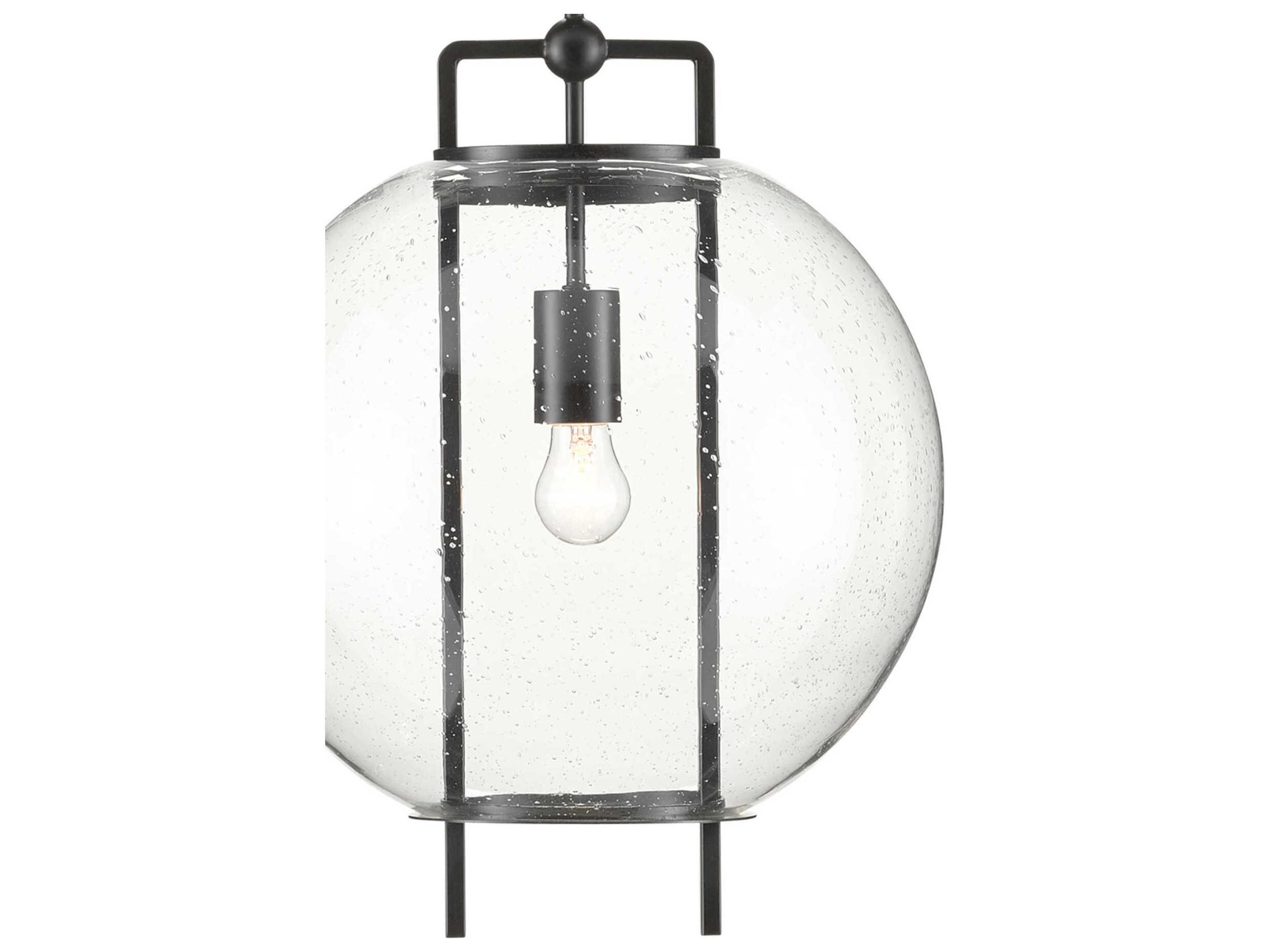 Currey & Company Breakspear 1-Light Antique Black Glass Globe Pendant