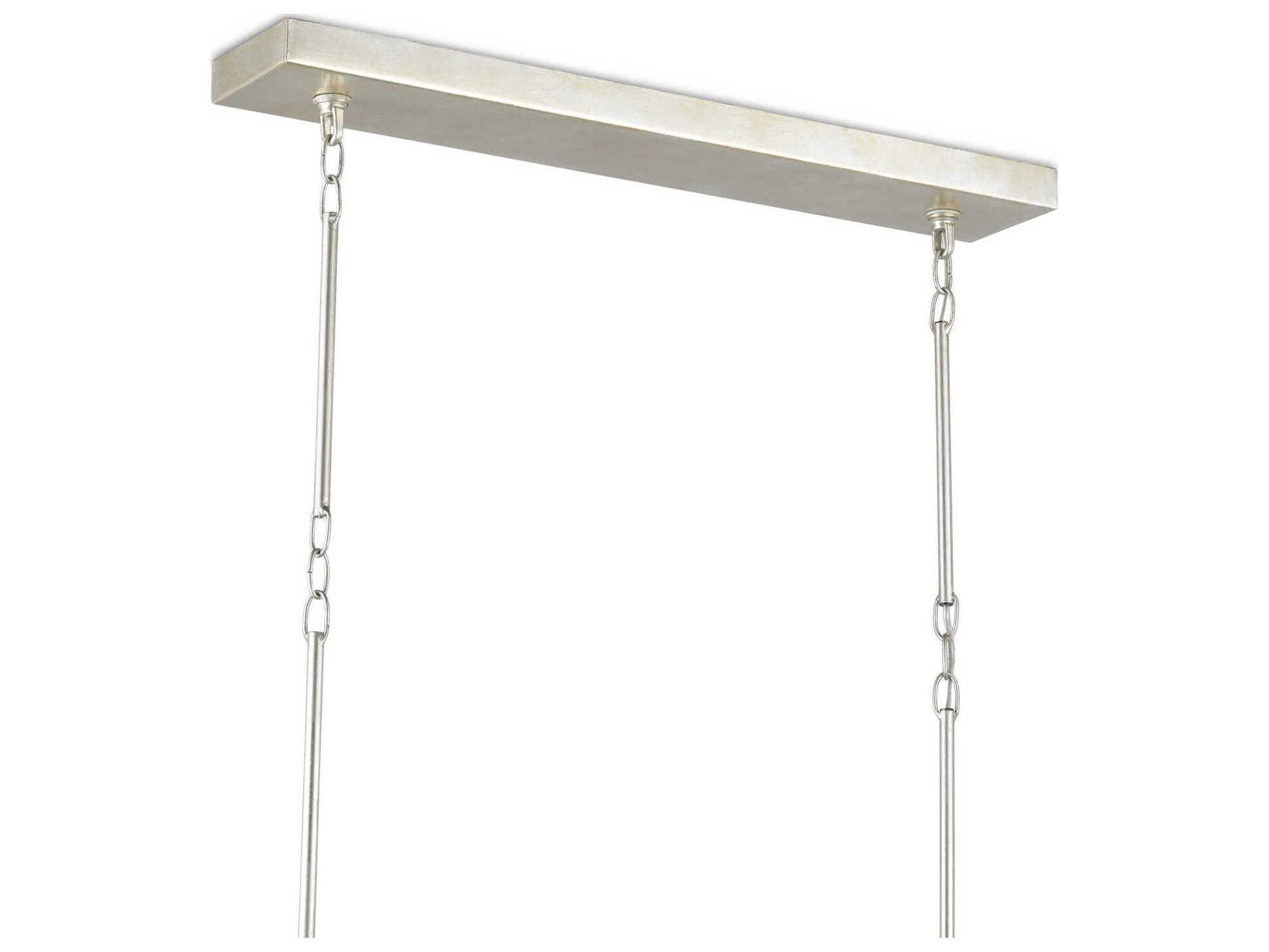 Currey & Company Middleton 11-Light Contemporary Silver Leaf Island Pendant