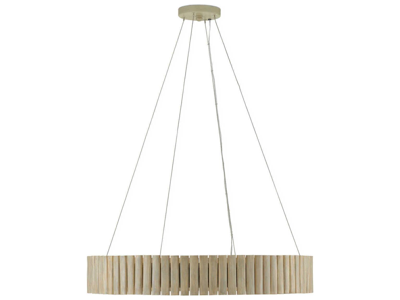 Currey & Company Tetterby 6-Light Light Taupe Smokewood Brown Chandelier