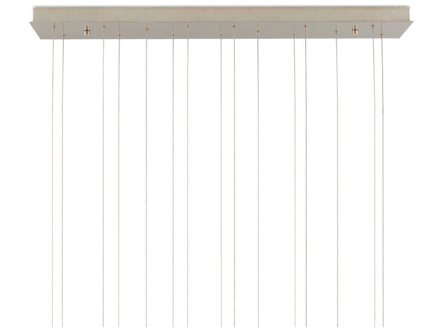 Currey & Company Giro 15-Light Painted Silver Nickel Blue Glass Globe Island Pendant