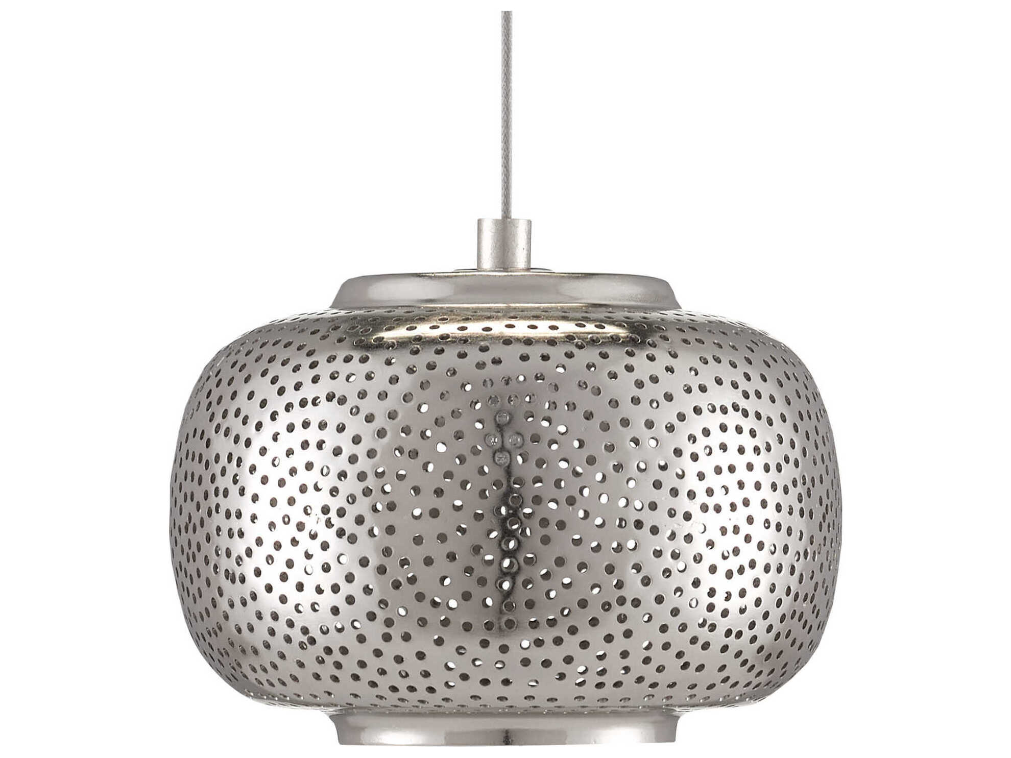 Currey & Company Pepper 15-Light Painted Silver Nickel Globe Pendant