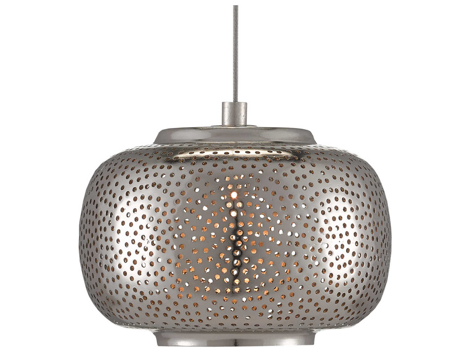 Currey & Company Pepper 15-Light Painted Silver Nickel Globe Pendant