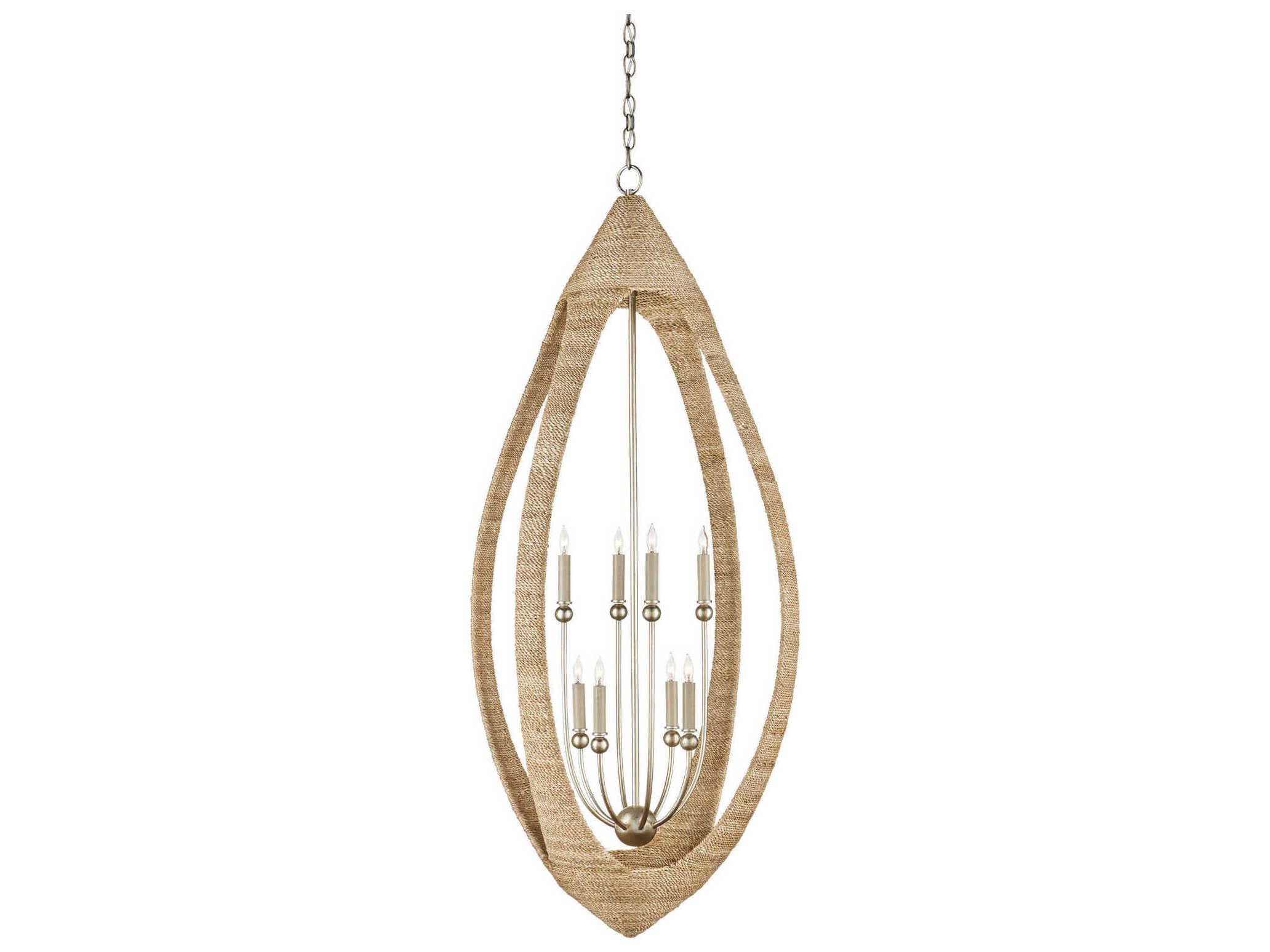 Currey & Company Menorca 8-Light Brown Candelabra Tiered Chandelier