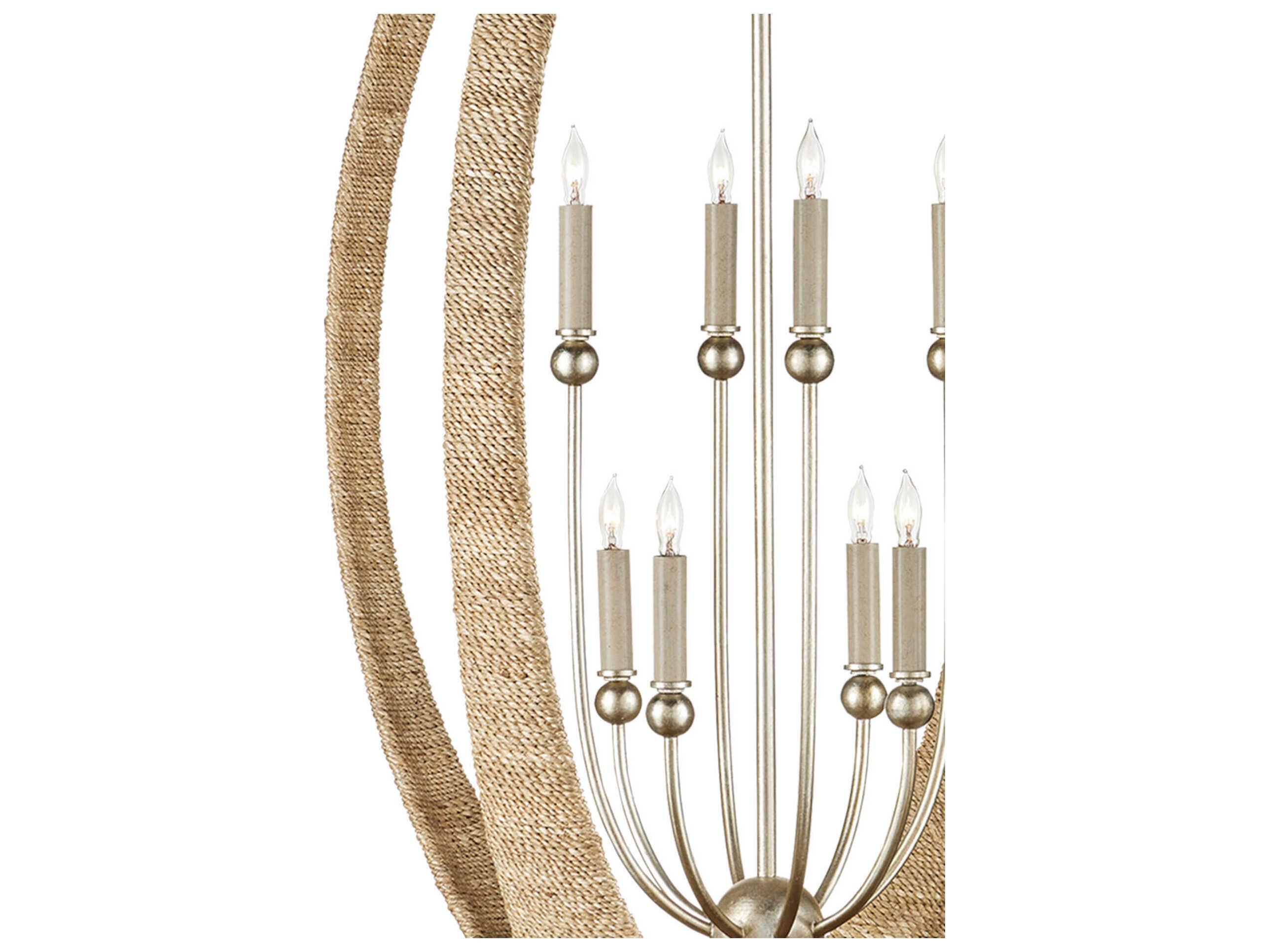 Currey & Company Menorca 8-Light Brown Candelabra Tiered Chandelier