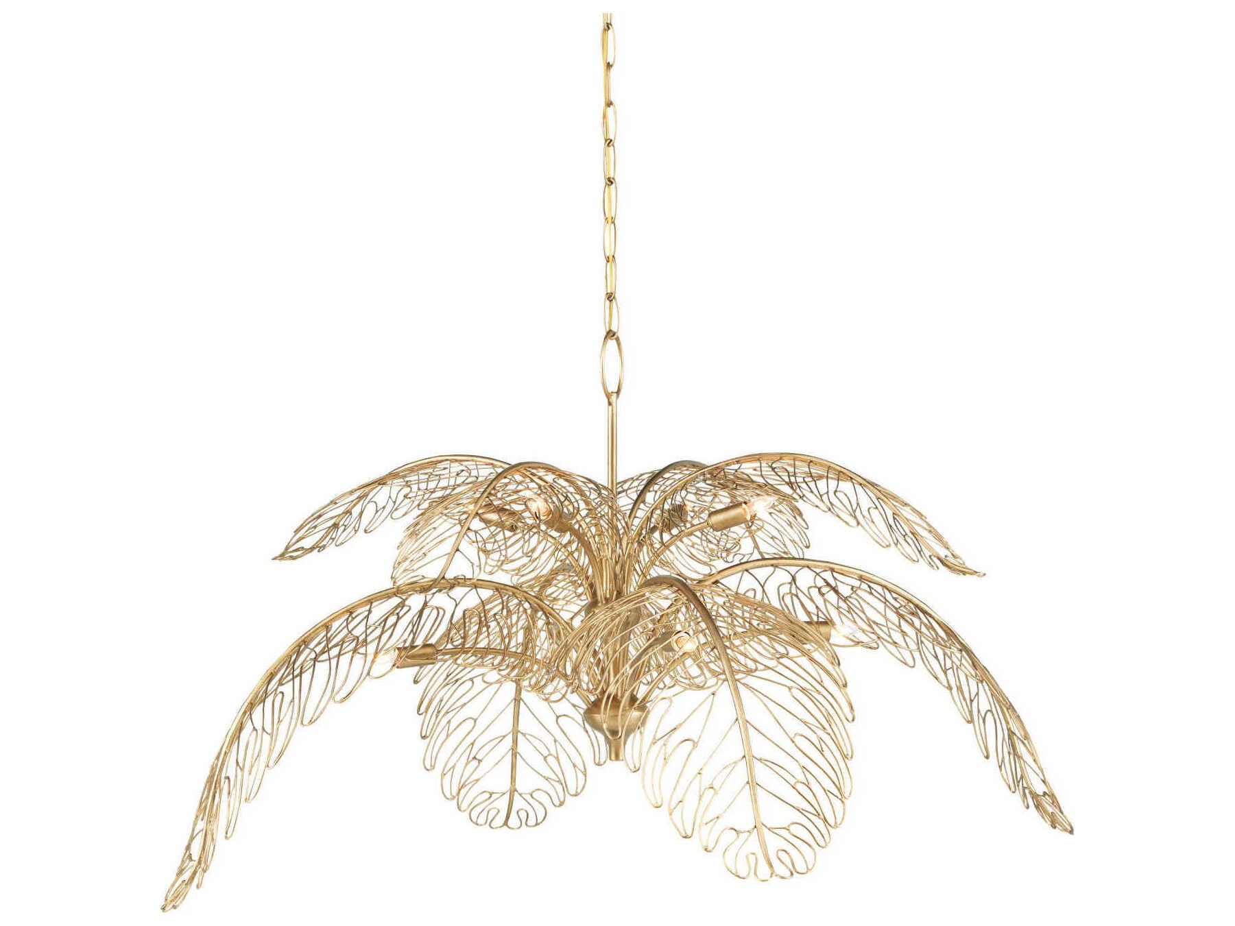 Currey & Company Taormina 8-Light Brass Chandelier