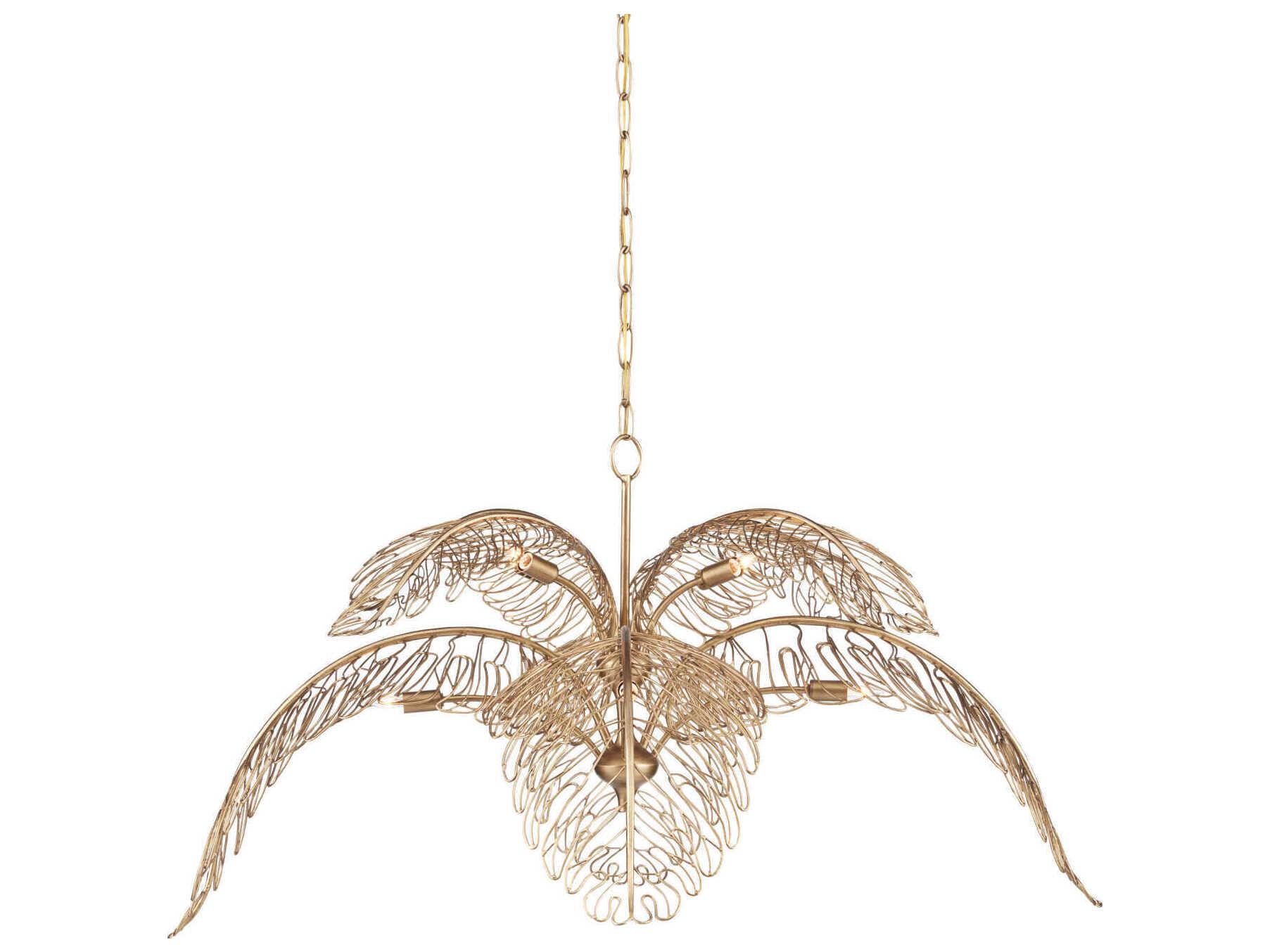 Currey & Company Taormina 8-Light Brass Chandelier