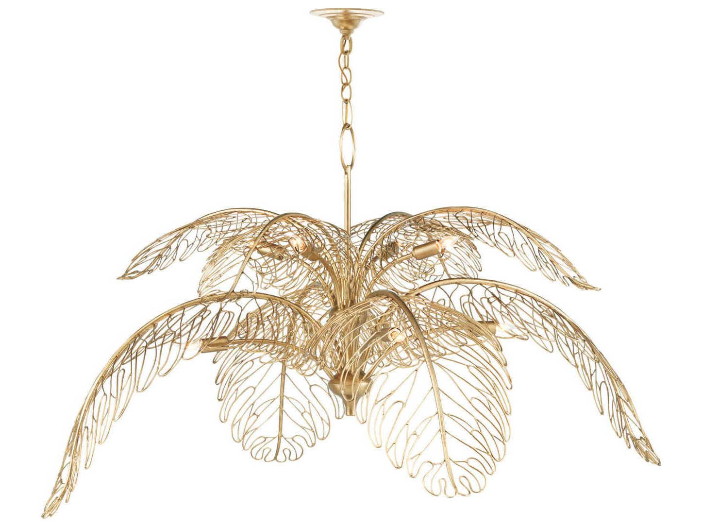 Currey & Company Taormina 8-Light Brass Chandelier
