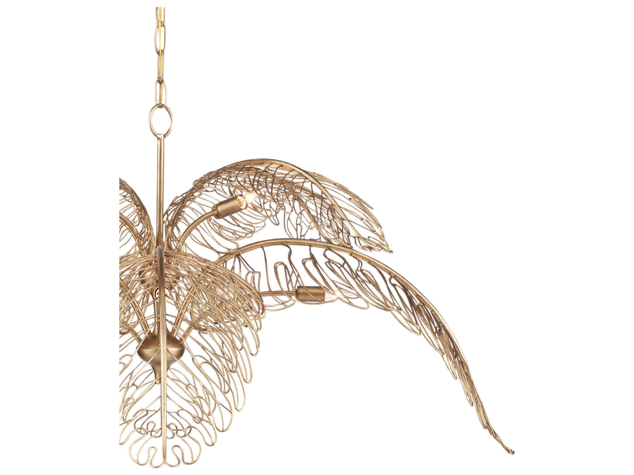 Currey & Company Taormina 8-Light Brass Chandelier