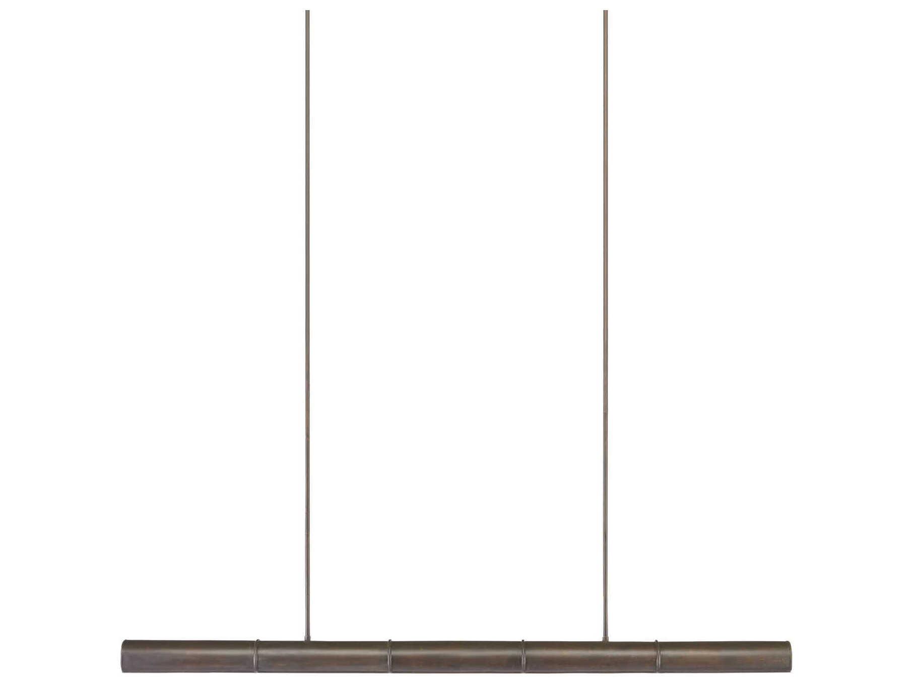 Currey & Company Lyon 5-Light Bronze Verdigris White Cylinder Island Pendant