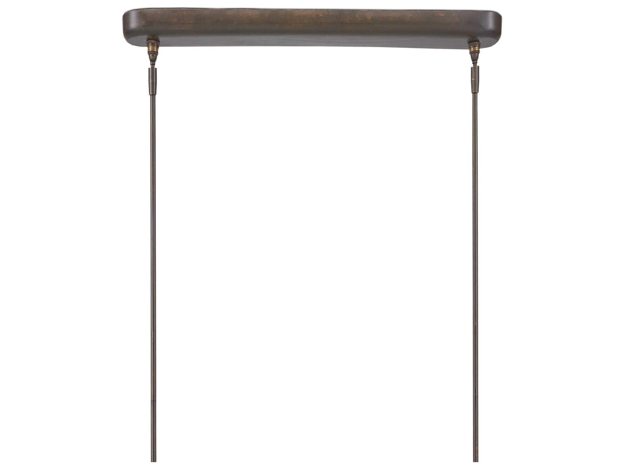 Currey & Company Lyon 5-Light Bronze Verdigris White Cylinder Island Pendant