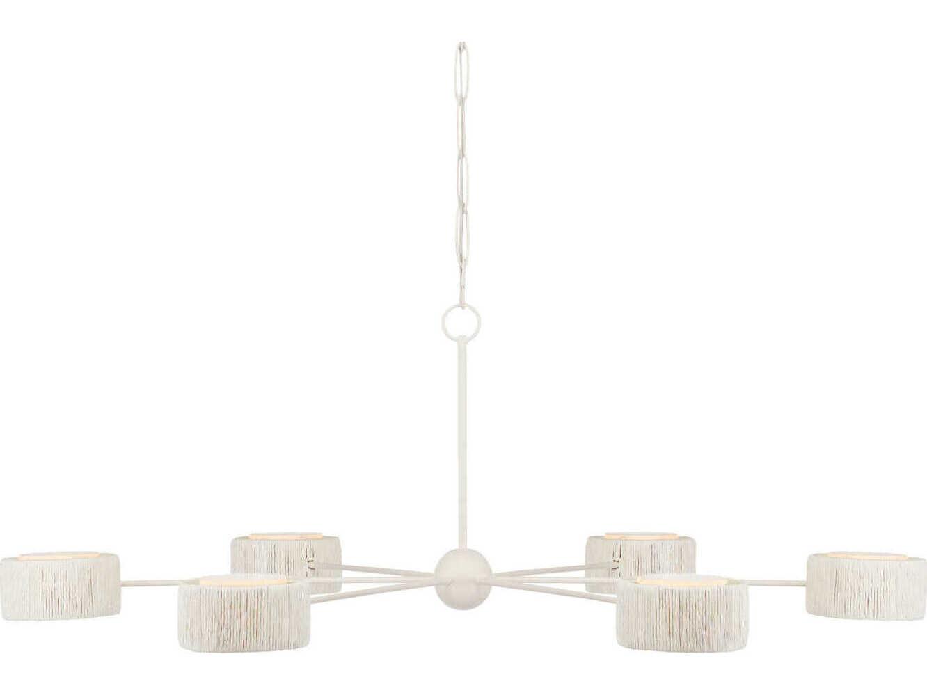Currey & Company Monreale 6-Light White LED Chandelier