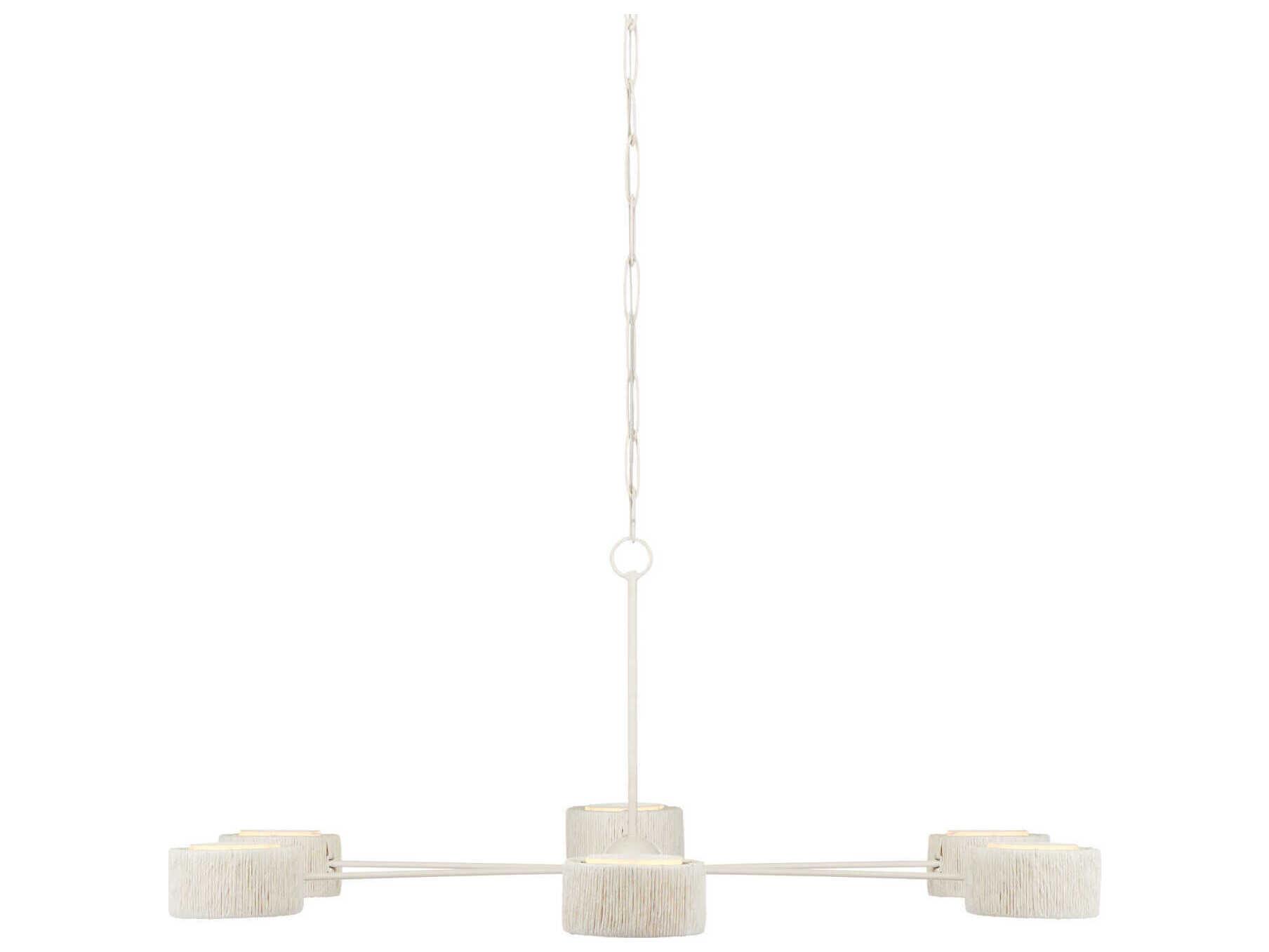 Currey & Company Monreale 6-Light White LED Chandelier
