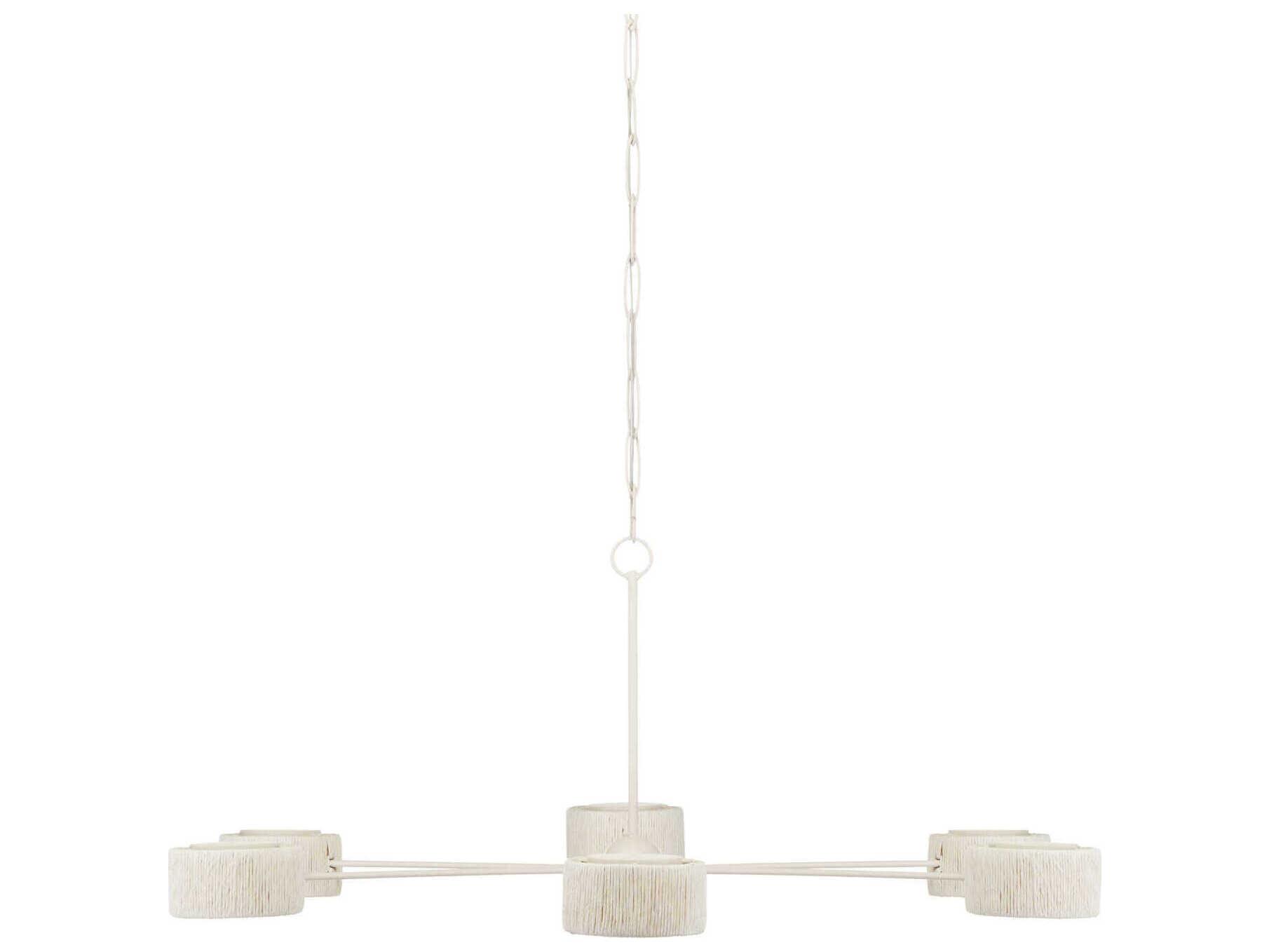 Currey & Company Monreale 6-Light White LED Chandelier