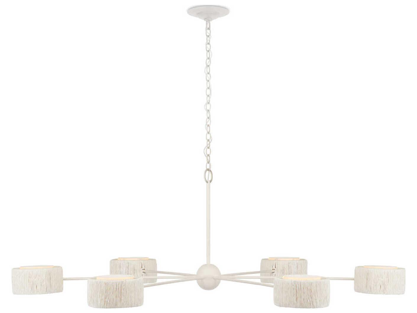 Currey & Company Monreale 6-Light White LED Chandelier