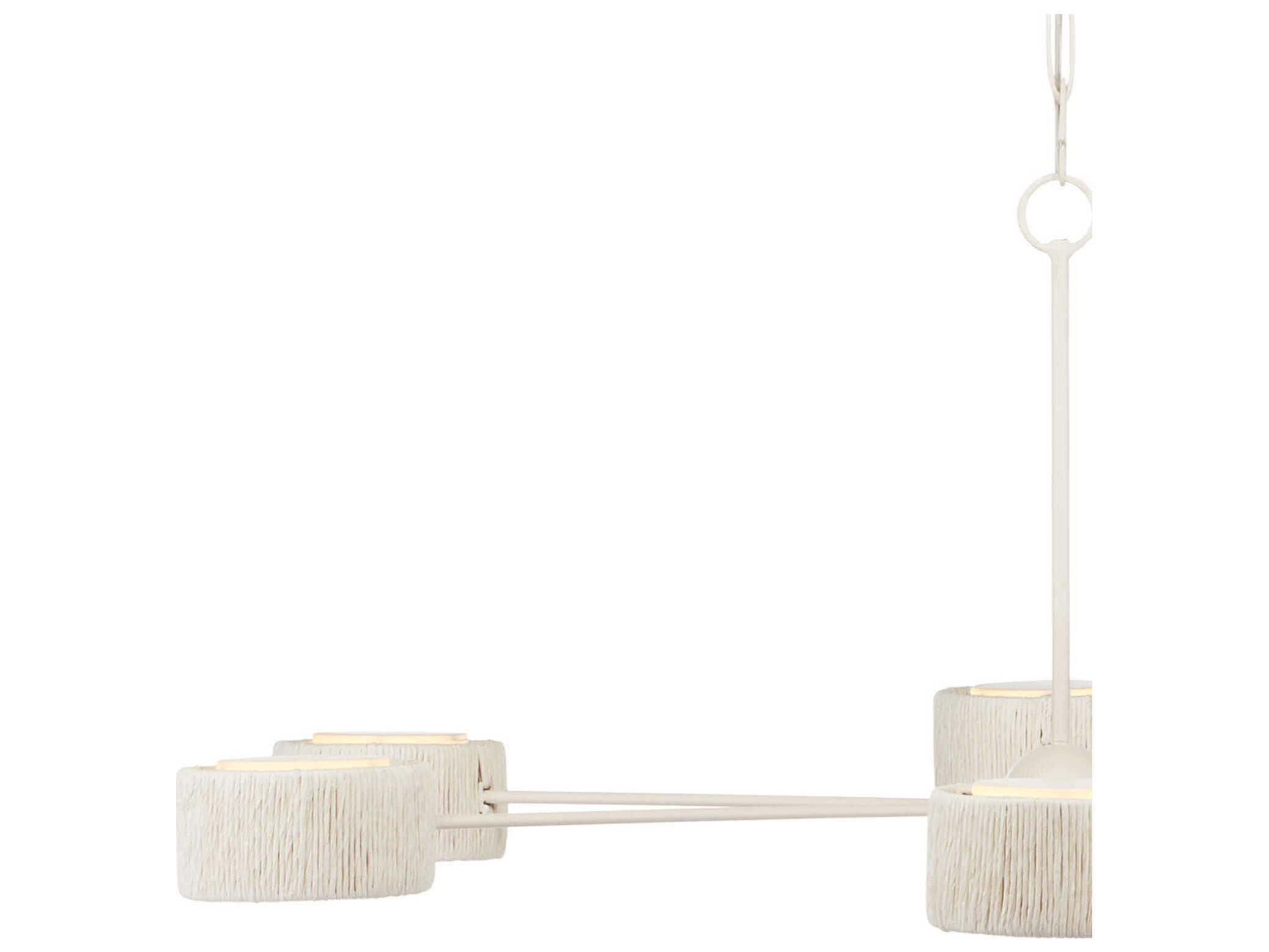 Currey & Company Monreale 6-Light White LED Chandelier