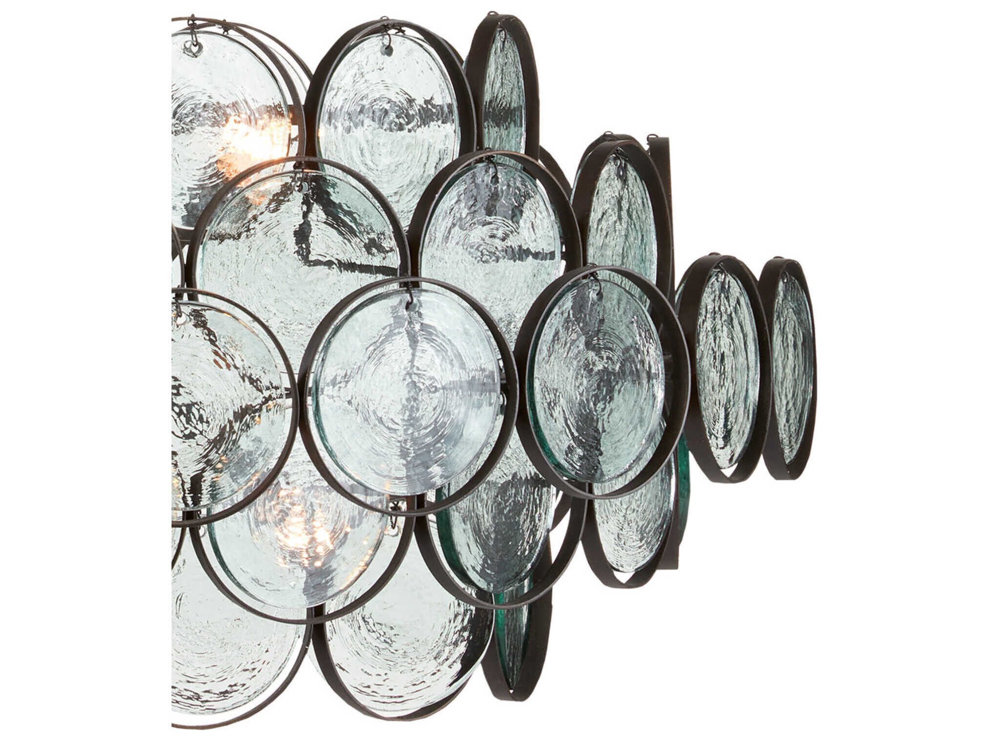 Currey & Company Galahad 8-Light Bronze Glass Pendant