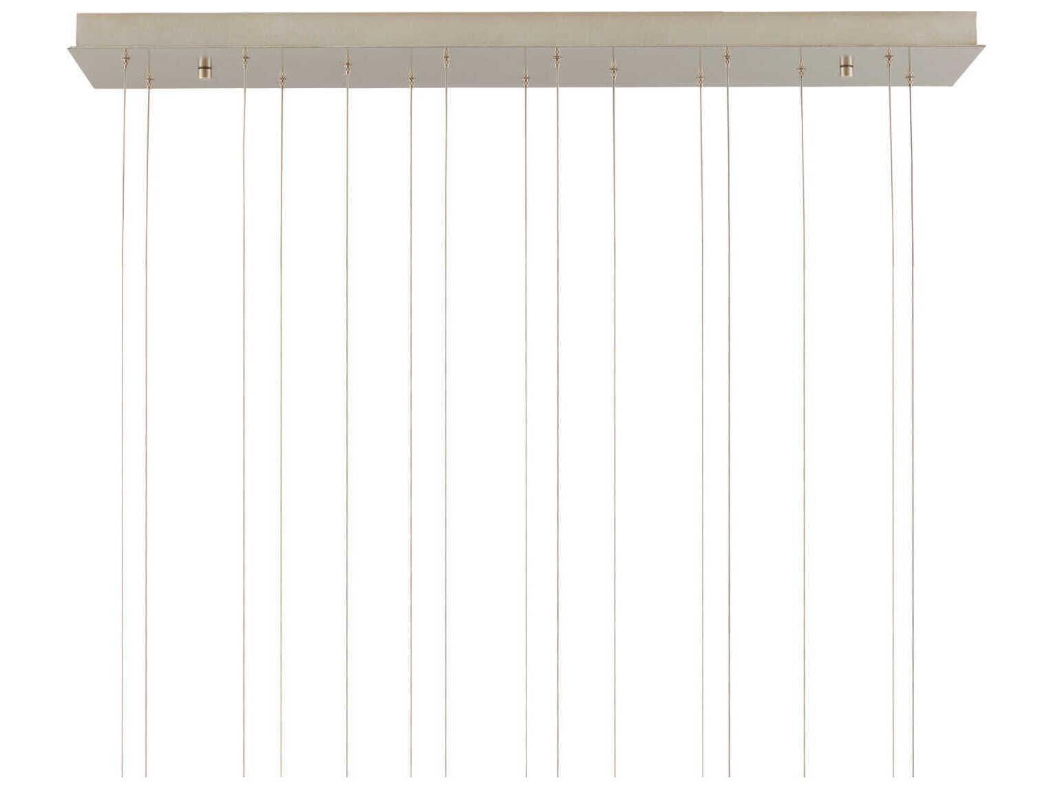 Currey & Company Lazio 15-Light Natural Painted Silver Dome Island Pendant