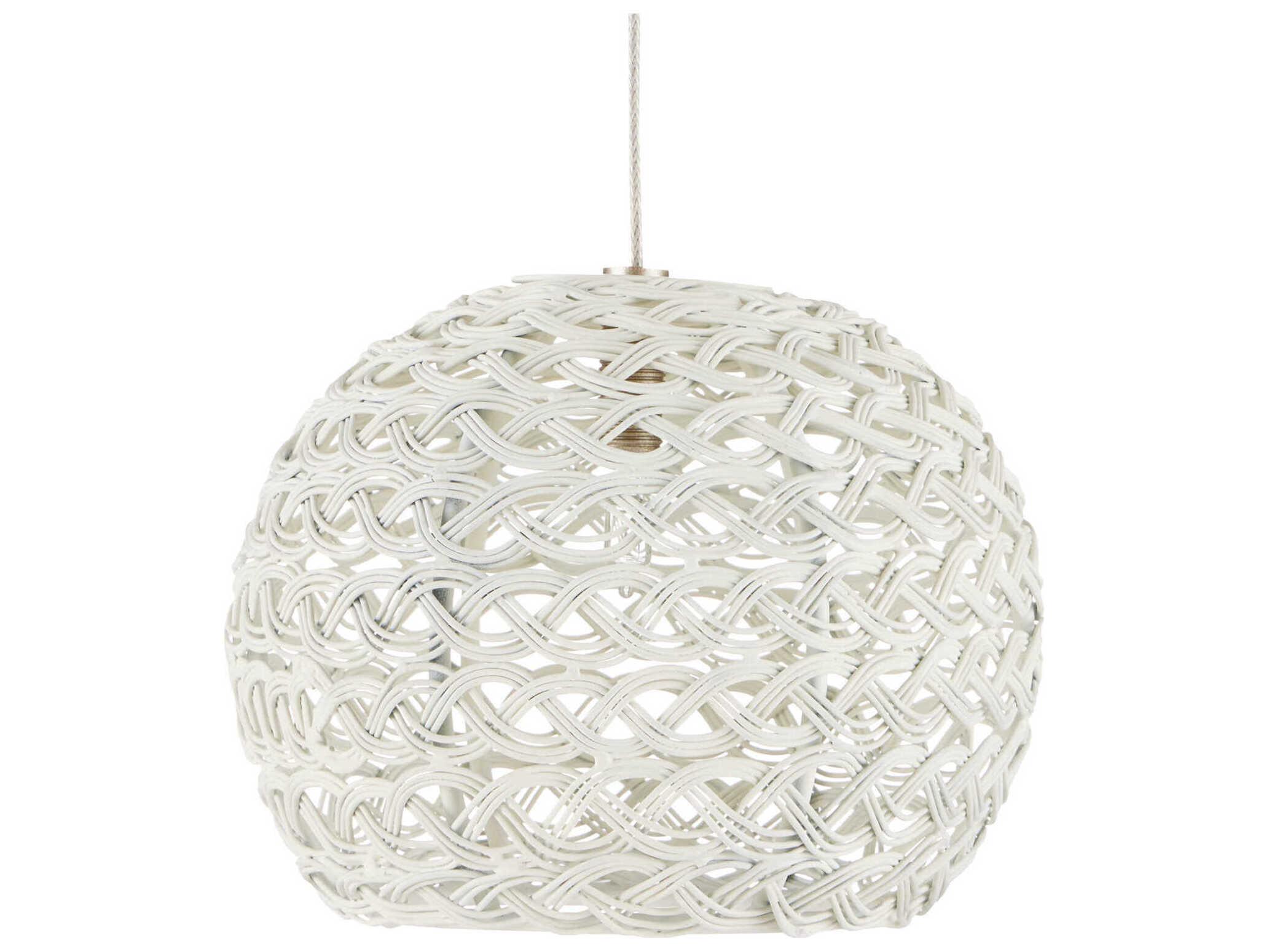 Currey & Company Piero 7-Light White Painted Silver Dome Pendant