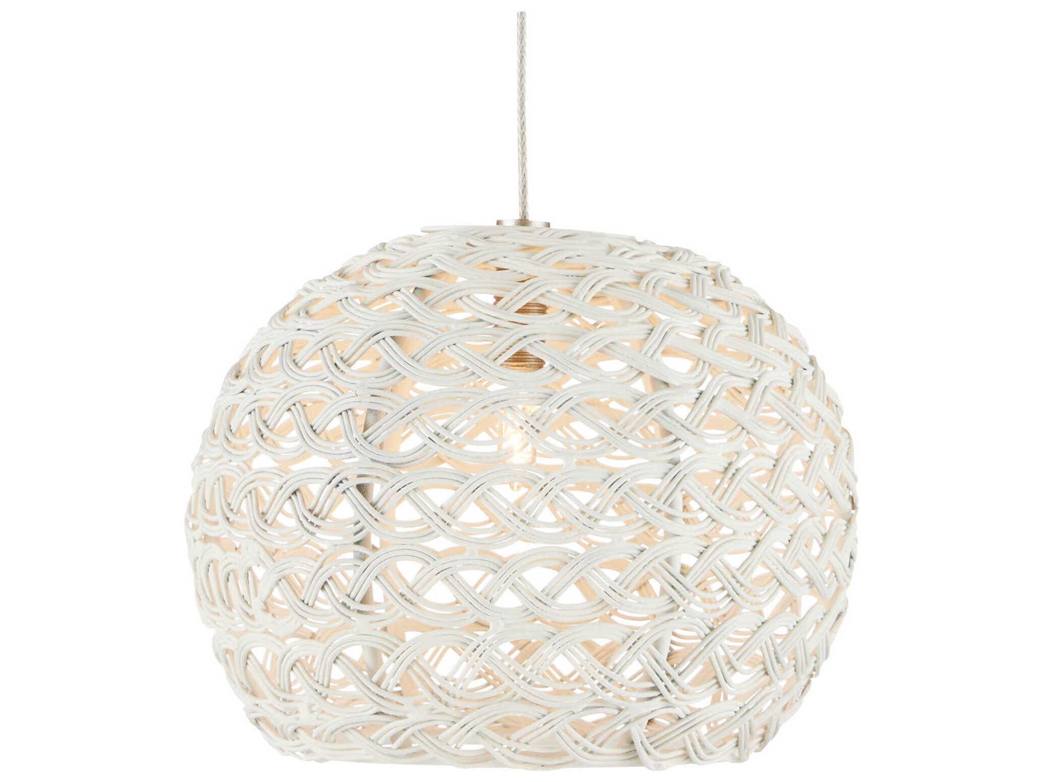 Currey & Company Piero 15-Light White Painted Silver Dome Pendant