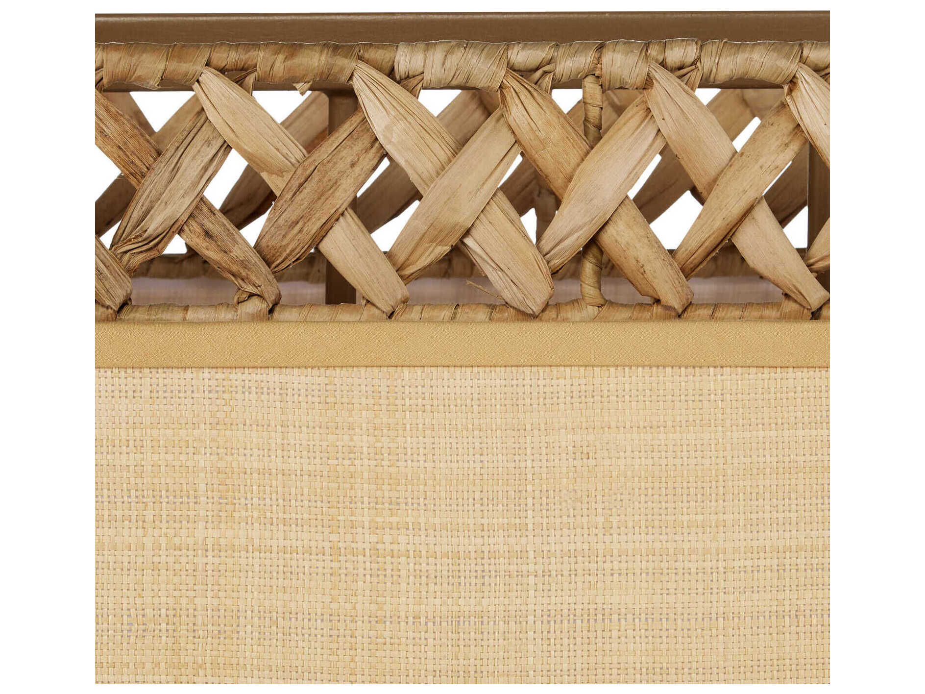 Currey & Company Isola 6-Light Khaki Natural Water Hyacinth Brown Island Pendant