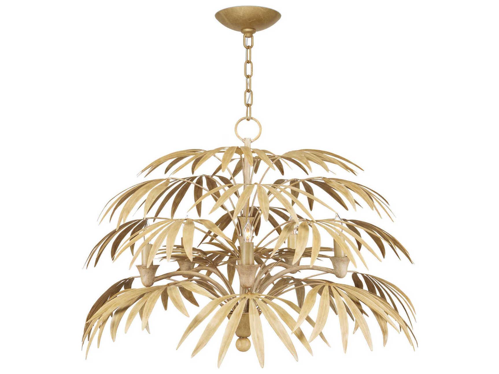 Currey & Company Calliope 5-Light Coco Cream Off White Candelabra Chandelier