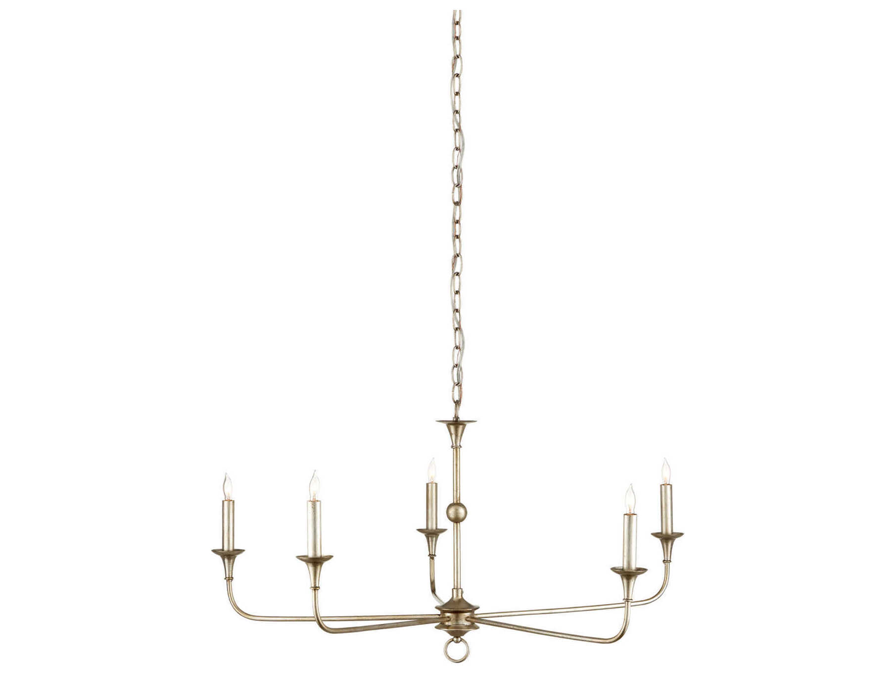 Currey & Company Nottaway 5-Light Champagne Silver Candelabra Chandelier
