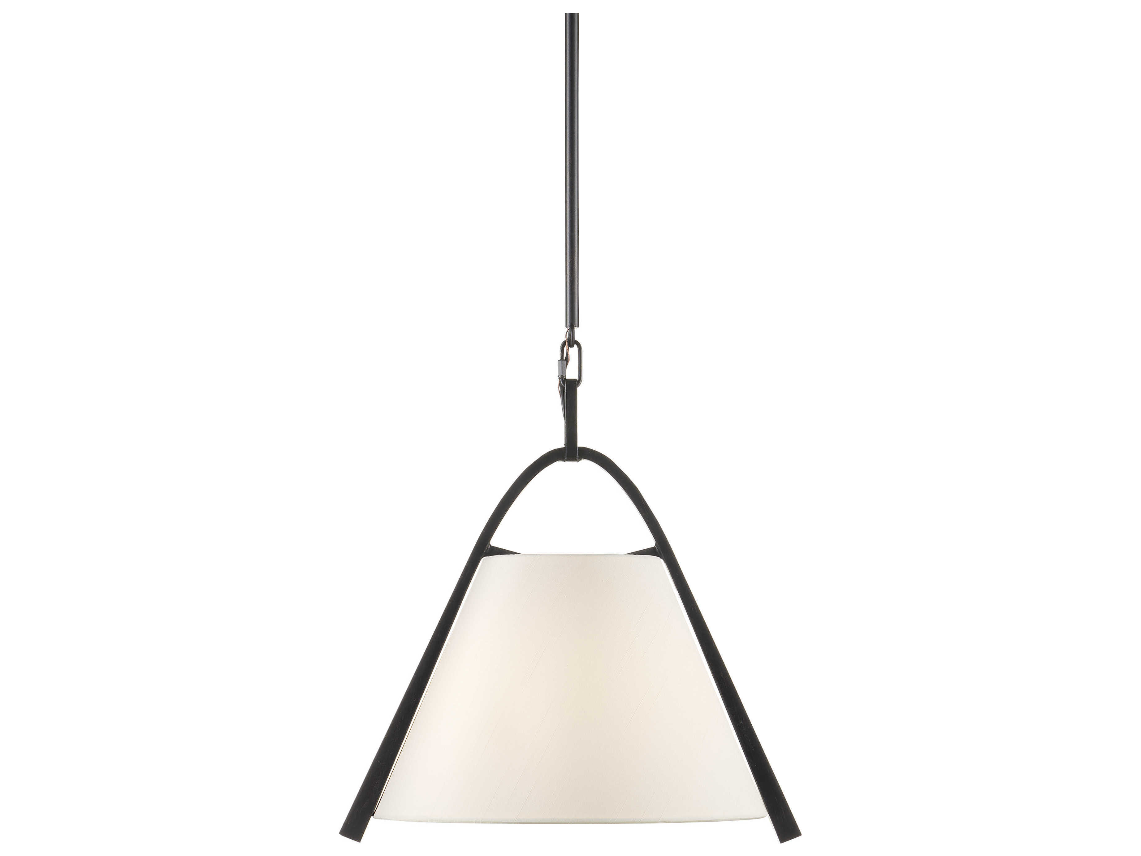 Currey & Company Frey 1-Light Satin Black Brown Pendant
