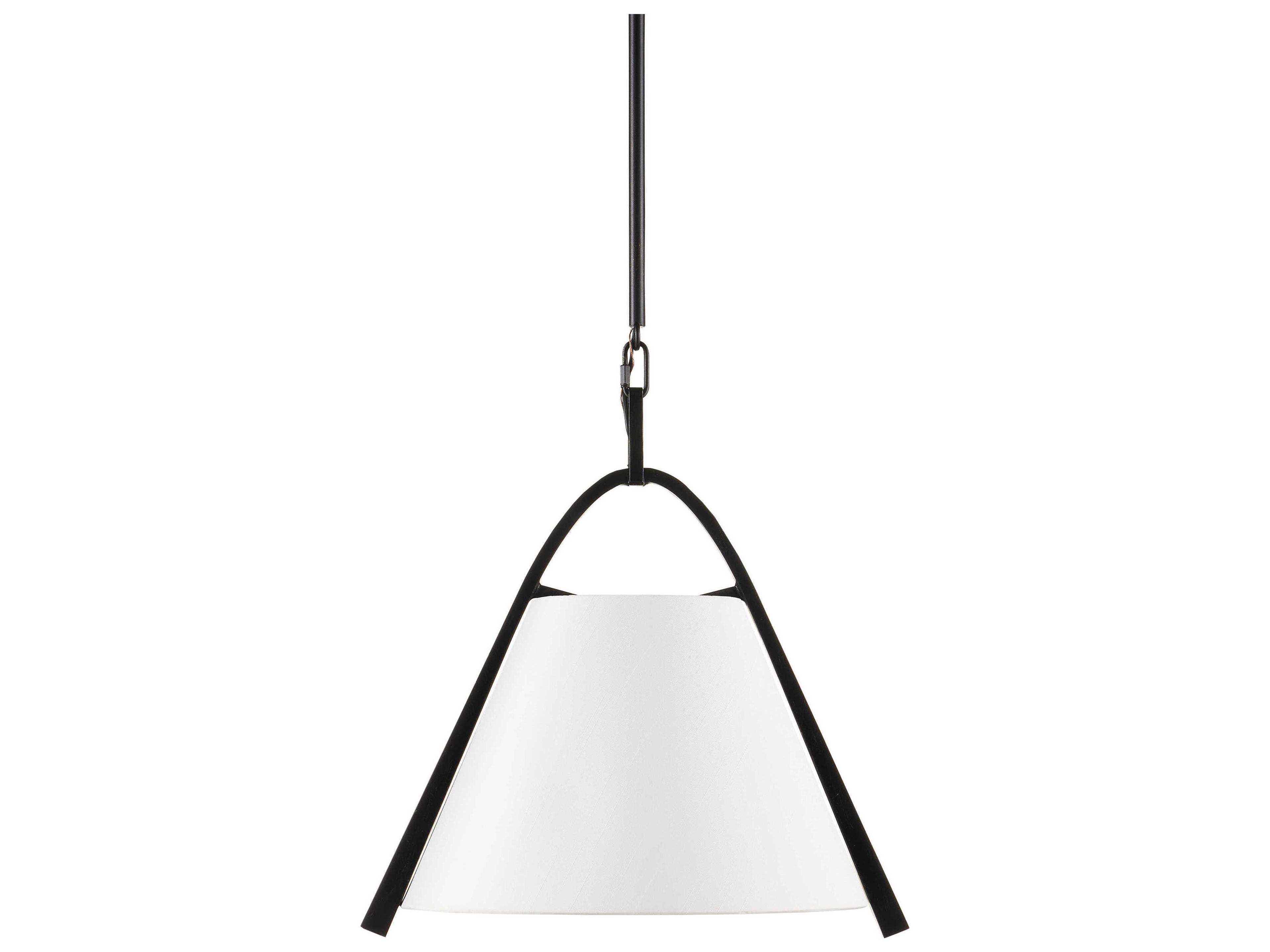 Currey & Company Frey 1-Light Satin Black Brown Pendant