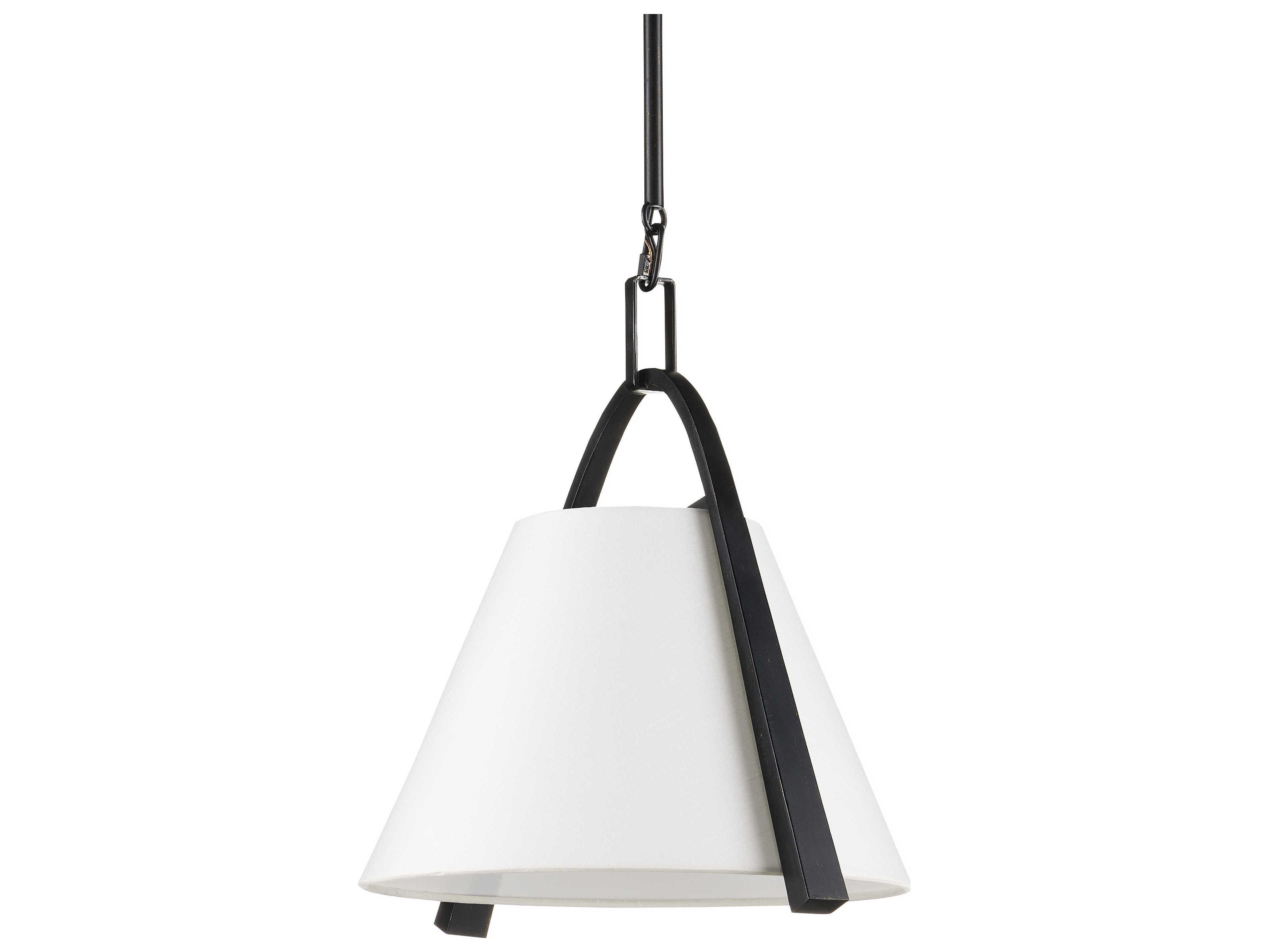 Currey & Company Frey 1-Light Satin Black Brown Pendant