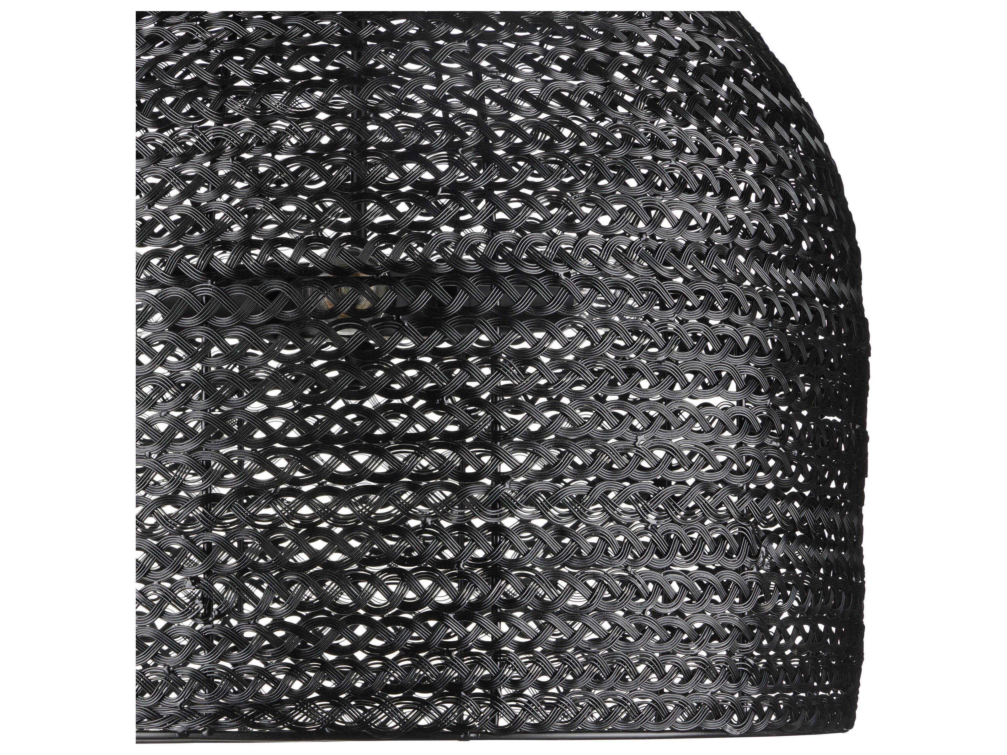 Currey & Company Piero 3-Light Satin Black Bowl Pendant