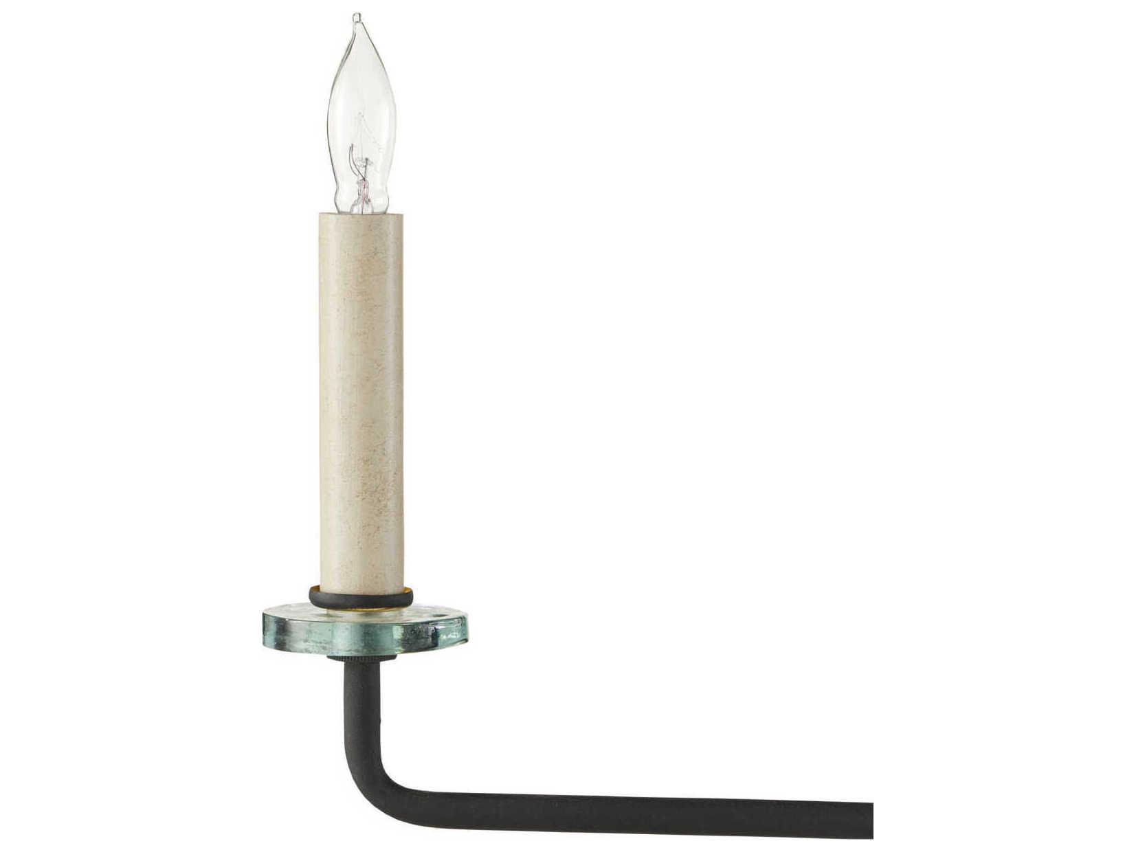 Currey & Company Privateer 6-Light Blacksmith Glass Chandelier