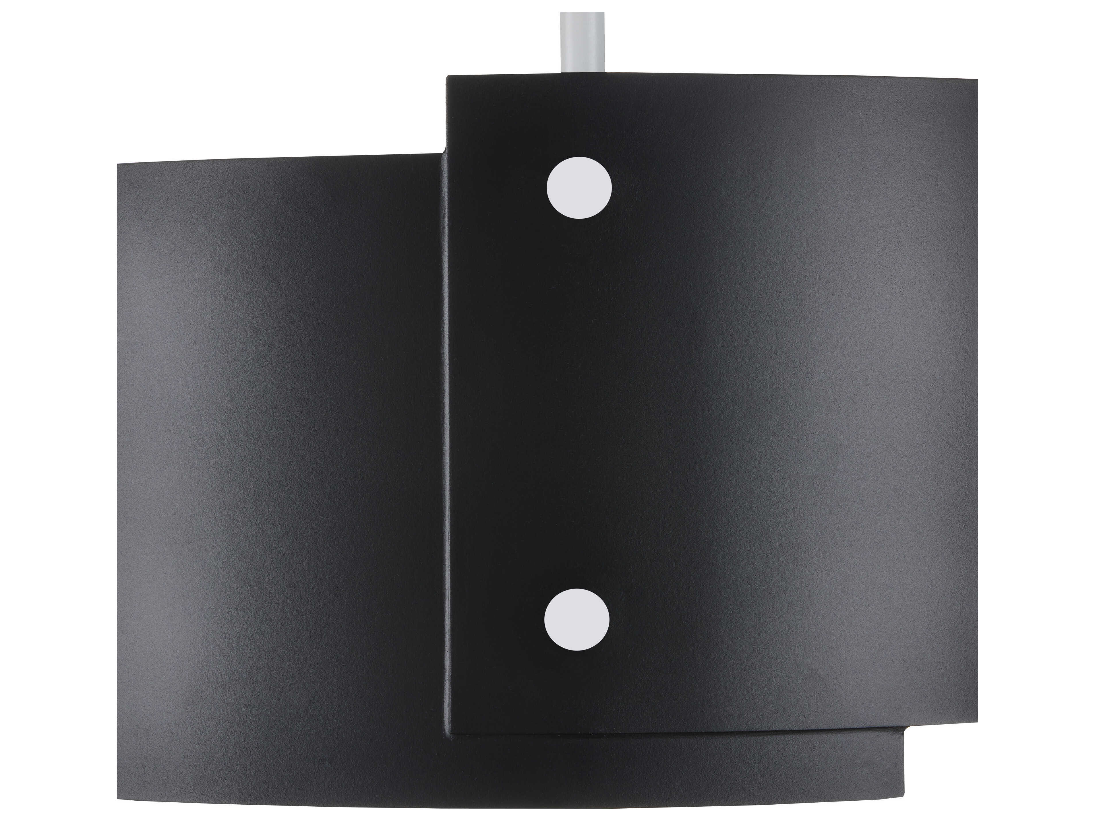 Currey & Company Ritsu 1-Light Blacksmith sugar White LED Drum Semi Flush Mount