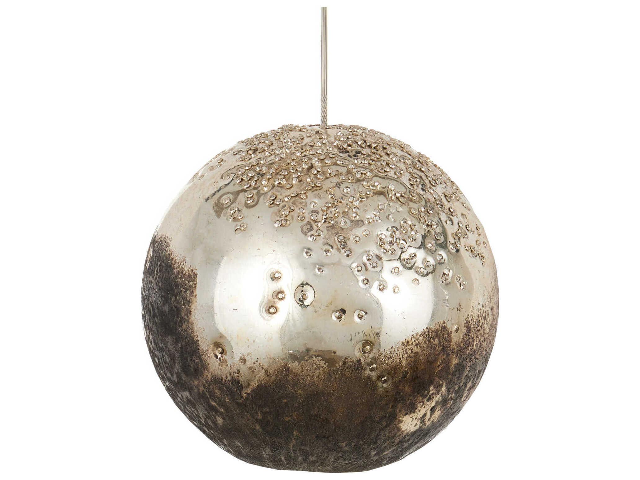 Currey & Company Pathos 36-Light Black Glass Globe Pendant