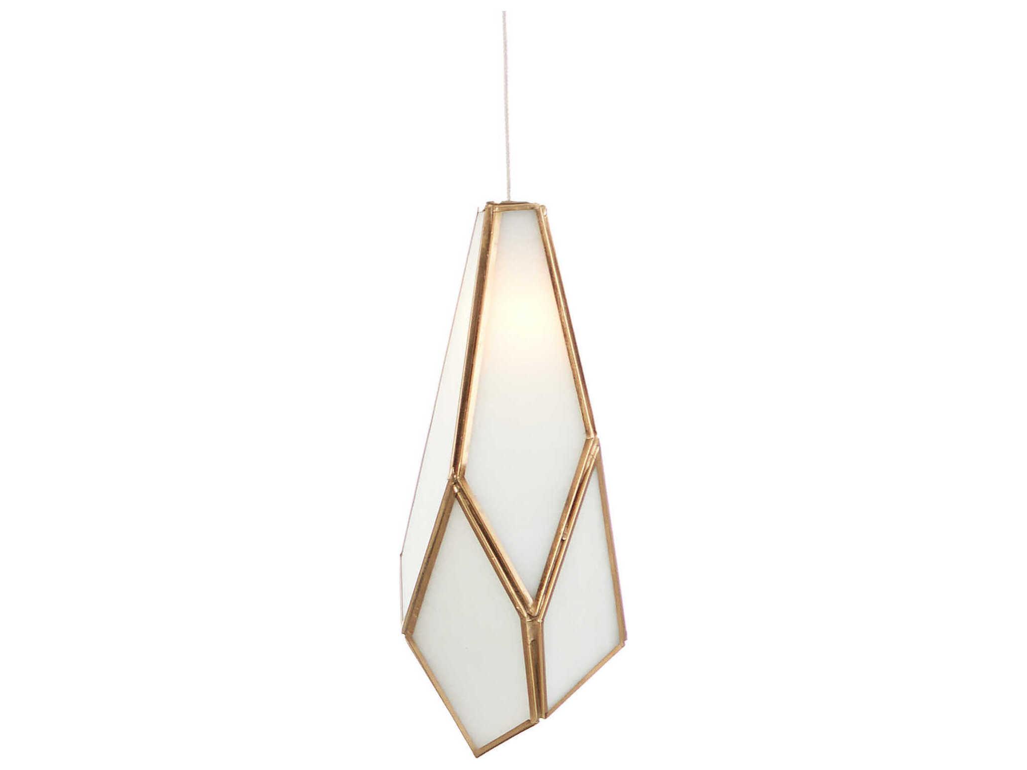 Currey & Company Glace 7-Light White Antique Brass Silver Glass Geometric Tiered Island Pendant