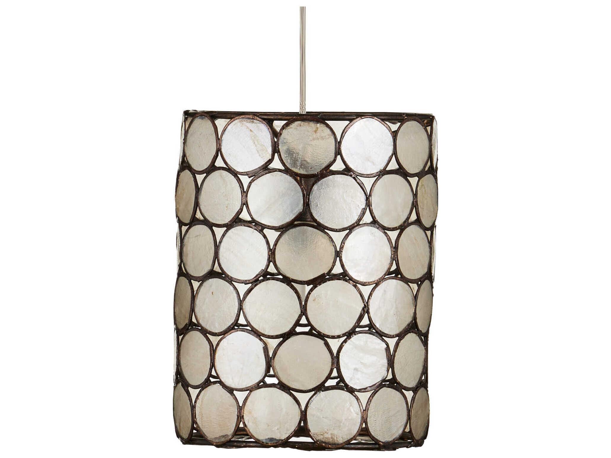 Currey & Company Regatta 7-Light Cupertino Silver Black Cylinder Island Pendant