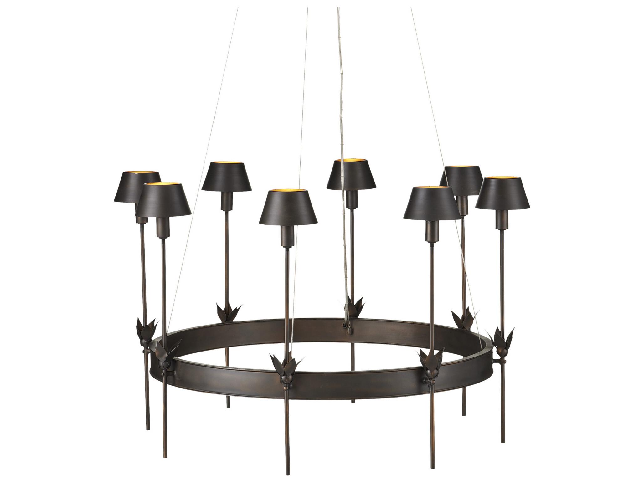 Currey & Company Coterie 8-Light Bronze Gold LED Chandelier