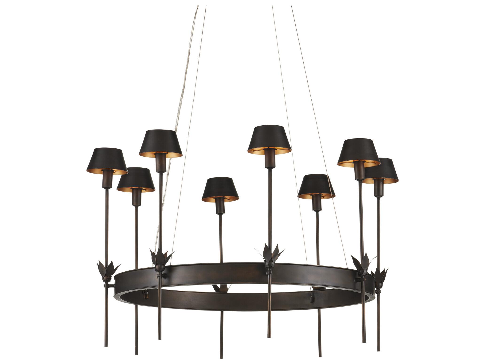 Currey & Company Coterie 8-Light Bronze Gold LED Chandelier