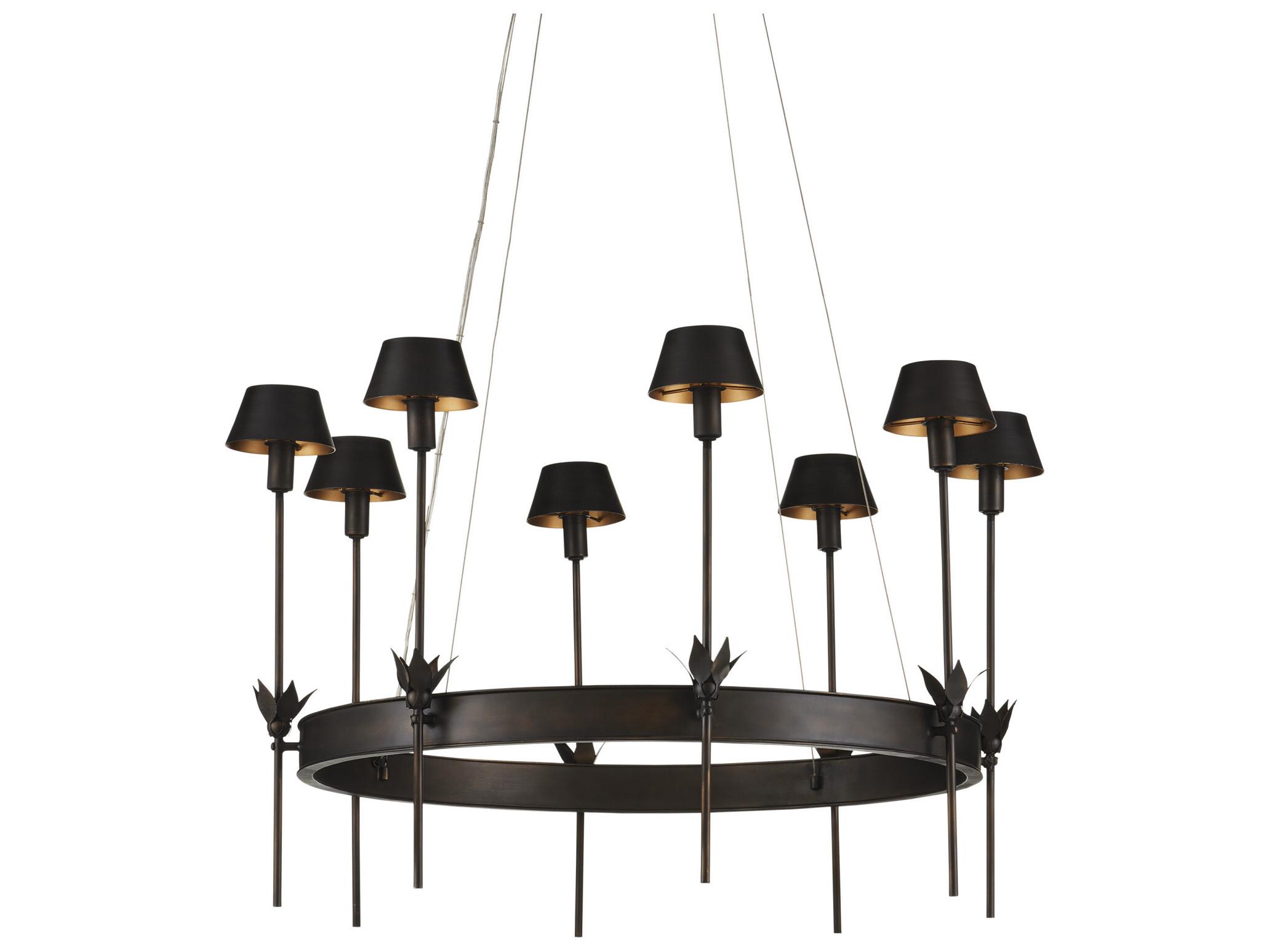 Currey & Company Coterie 8-Light Bronze Gold LED Chandelier