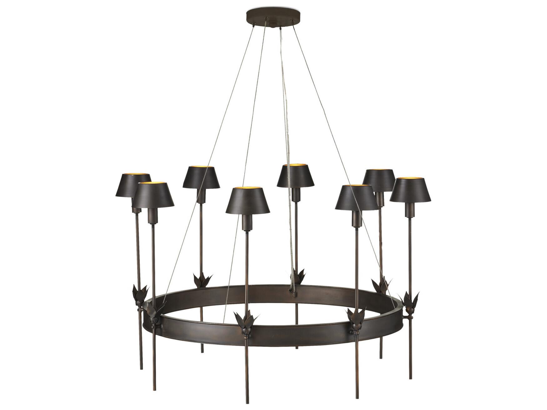 Currey & Company Coterie 8-Light Bronze Gold LED Chandelier
