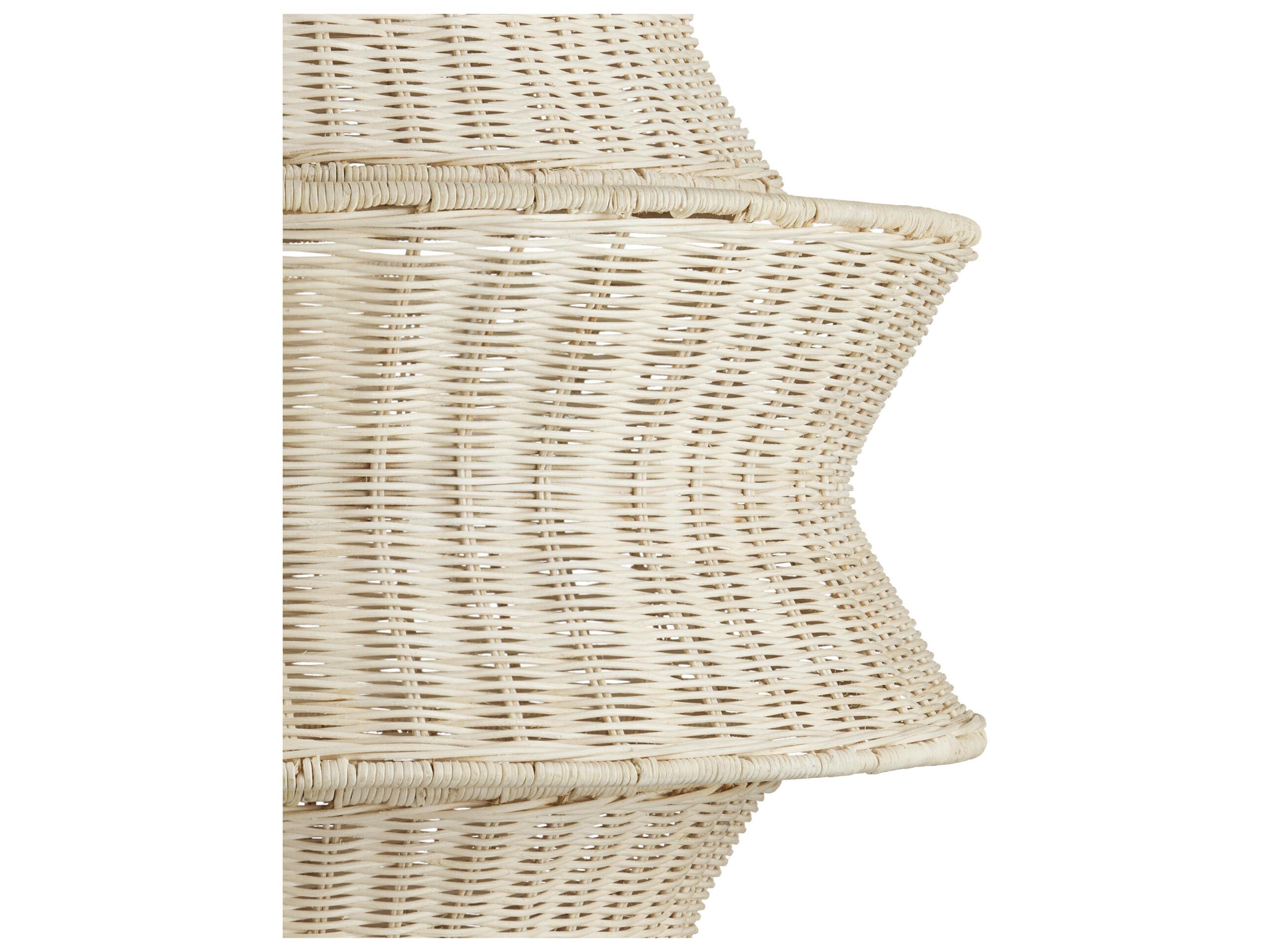 Currey & Company Phebe 9-Light Bleached Natural Vanilla White Tiered Chandelier