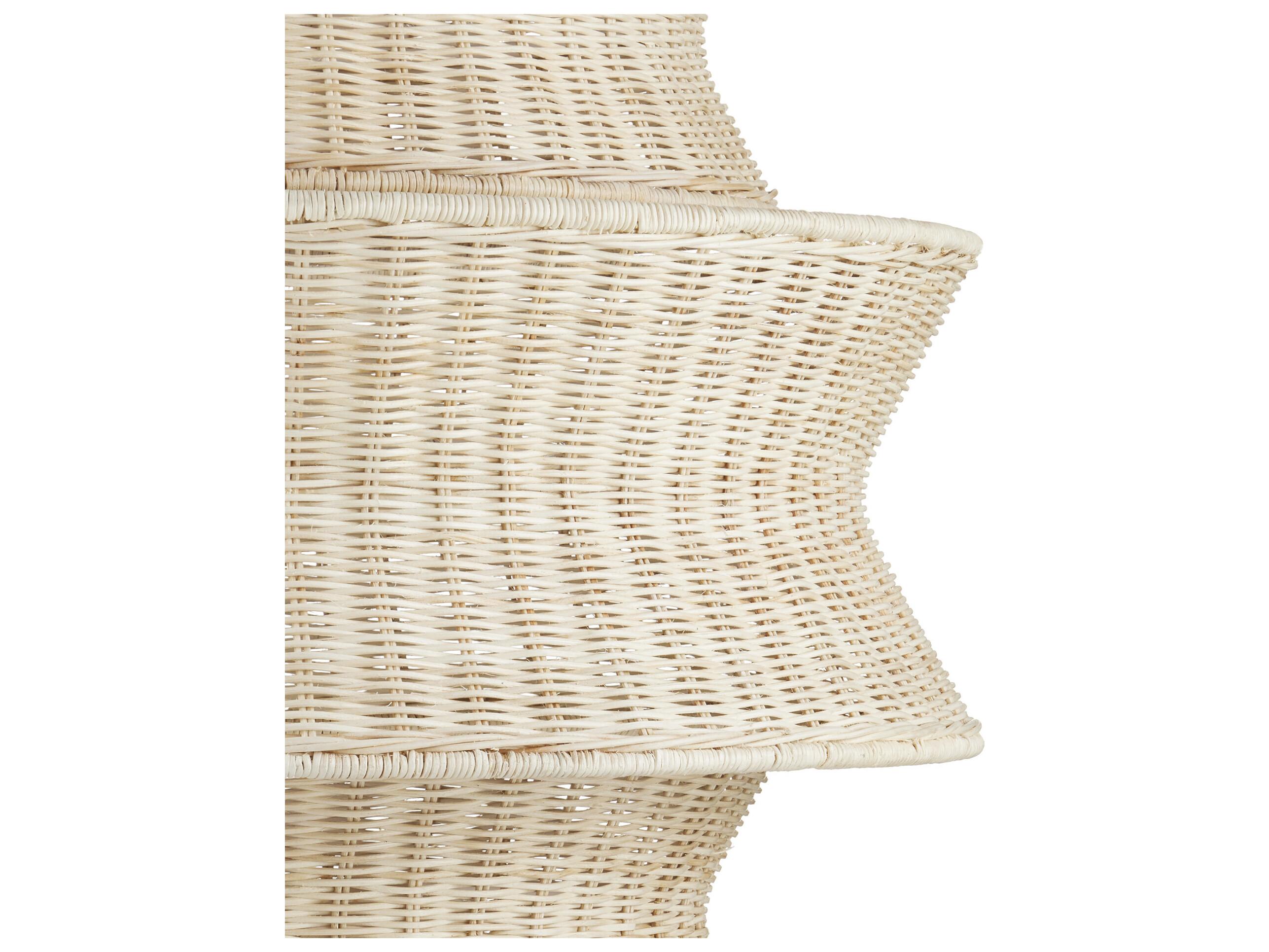 Currey & Company Phebe 9-Light Bleached Natural Vanilla White Geometric Chandelier