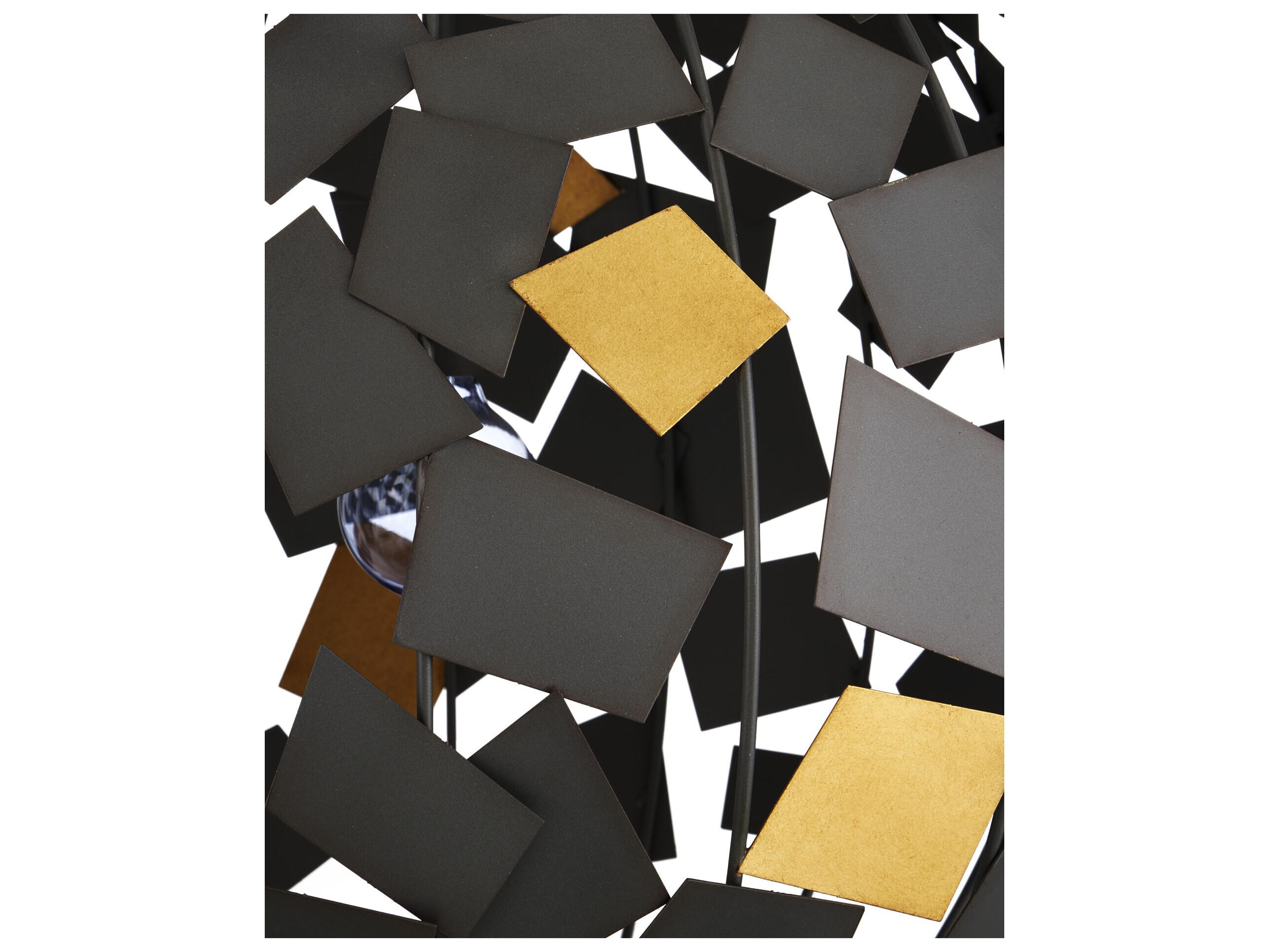 Currey & Company Moon Night 1-Light Hiroshi Gray Contemporary Gold Leaf Globe Pendant