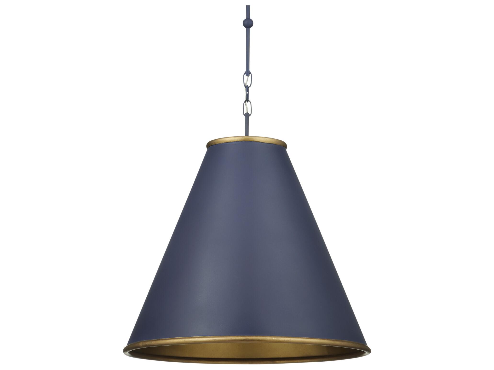 Currey & Company Pierrepont 1-Light Blue Pendant